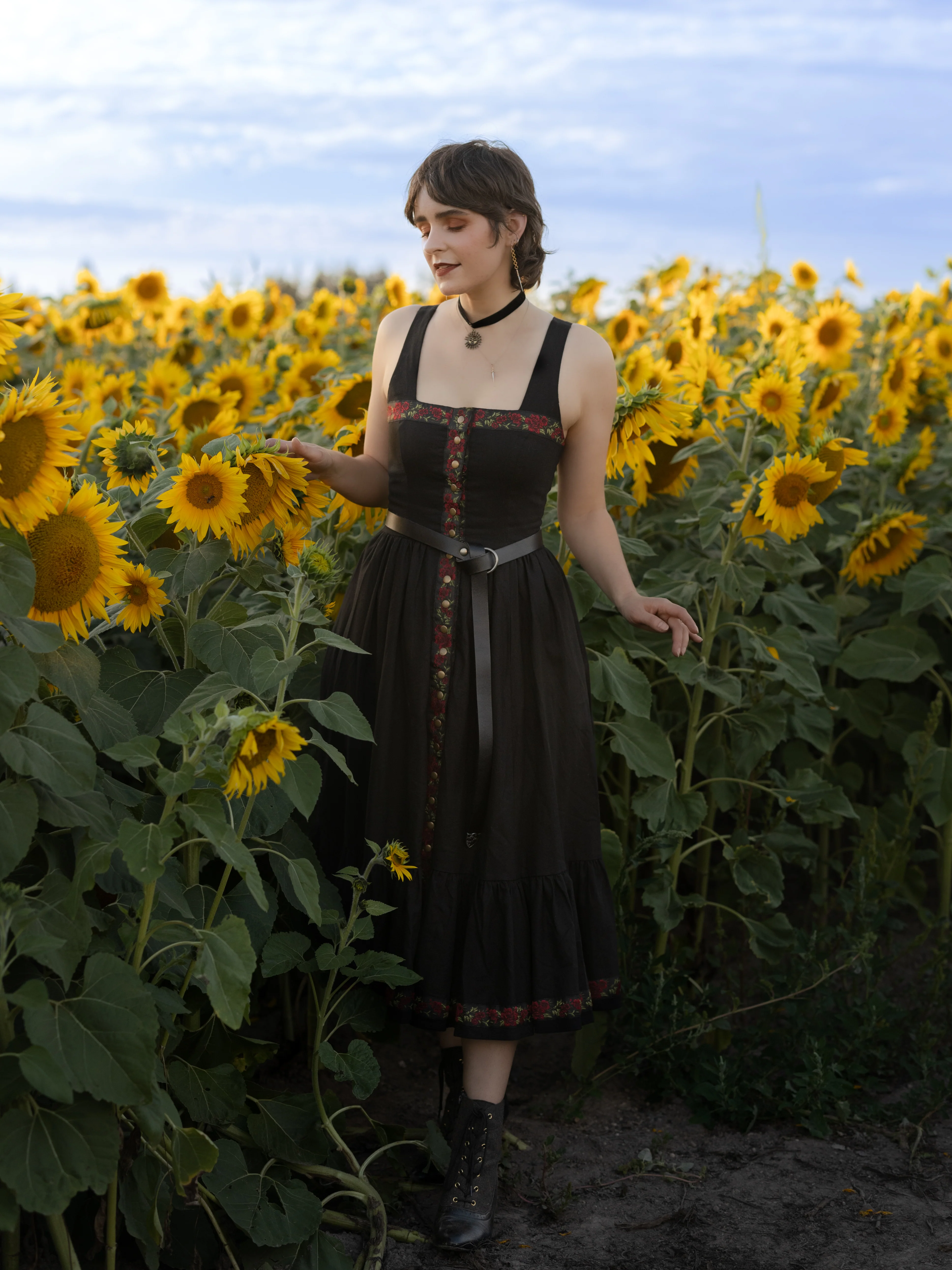 Black Ribbon Dirndl Dress - Image 11