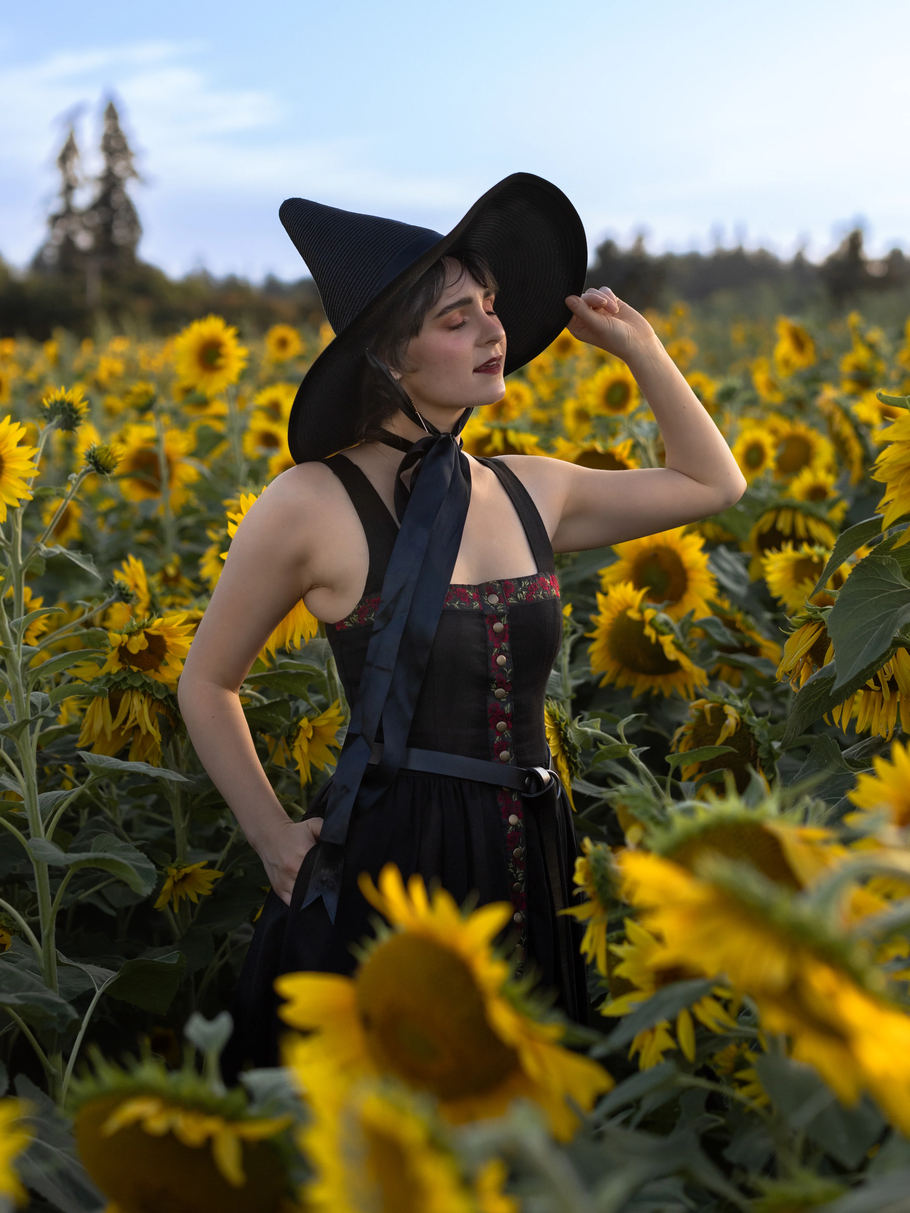 Black Ribbon Dirndl Dress - Image 14
