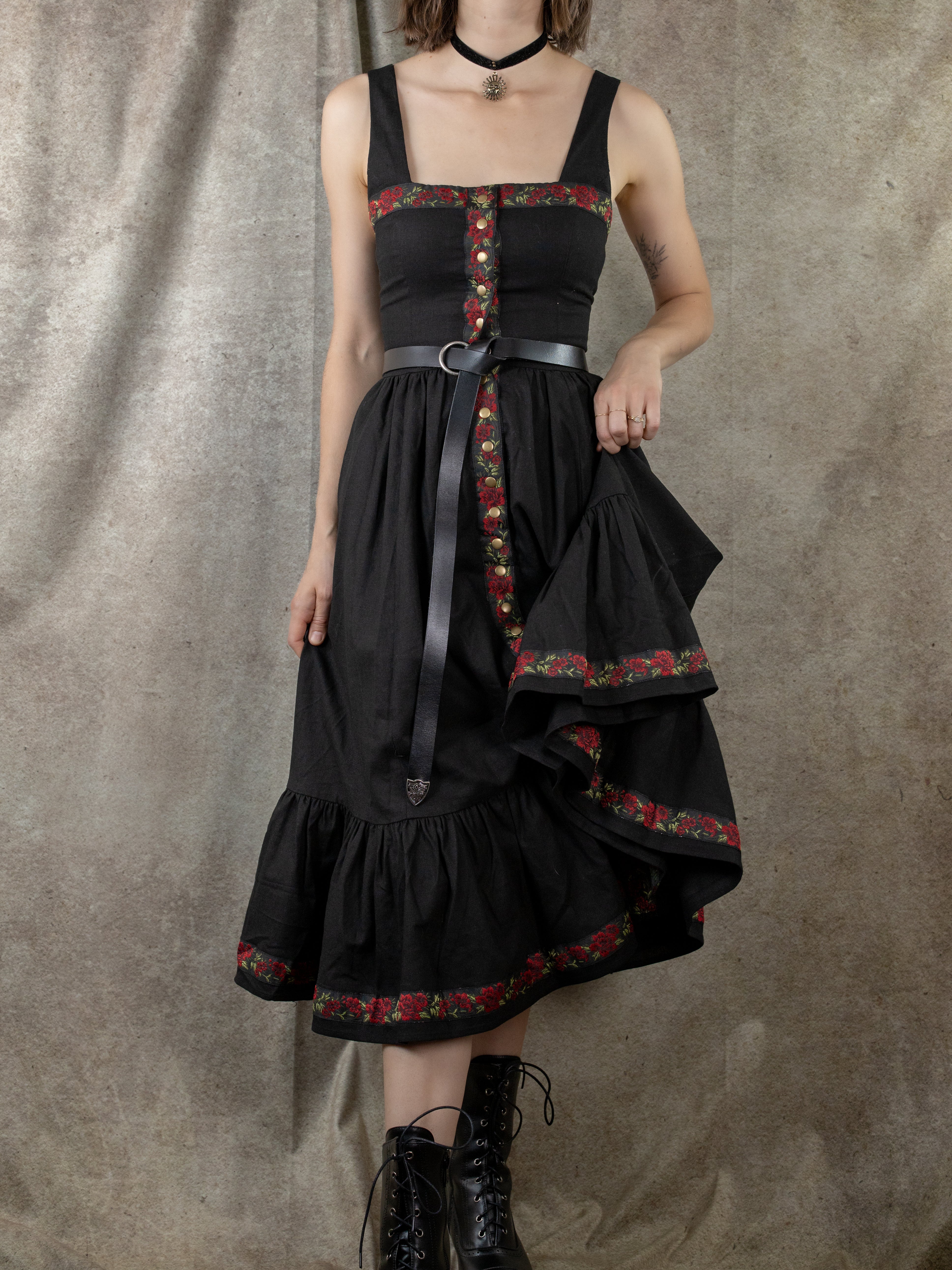Black Ribbon Dirndl Dress - Image 5