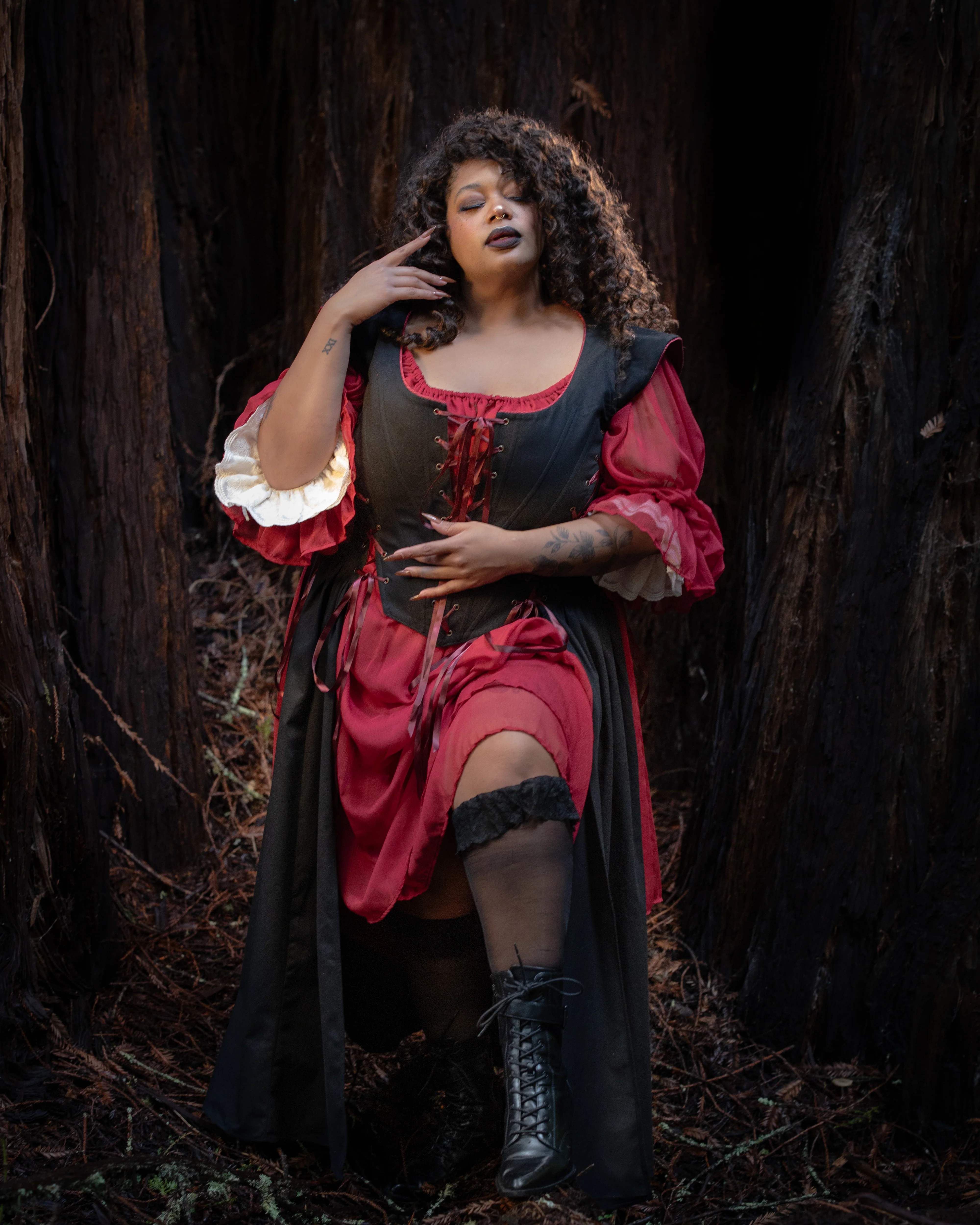 Black Vampire Slayer Corset Dress - Image 3