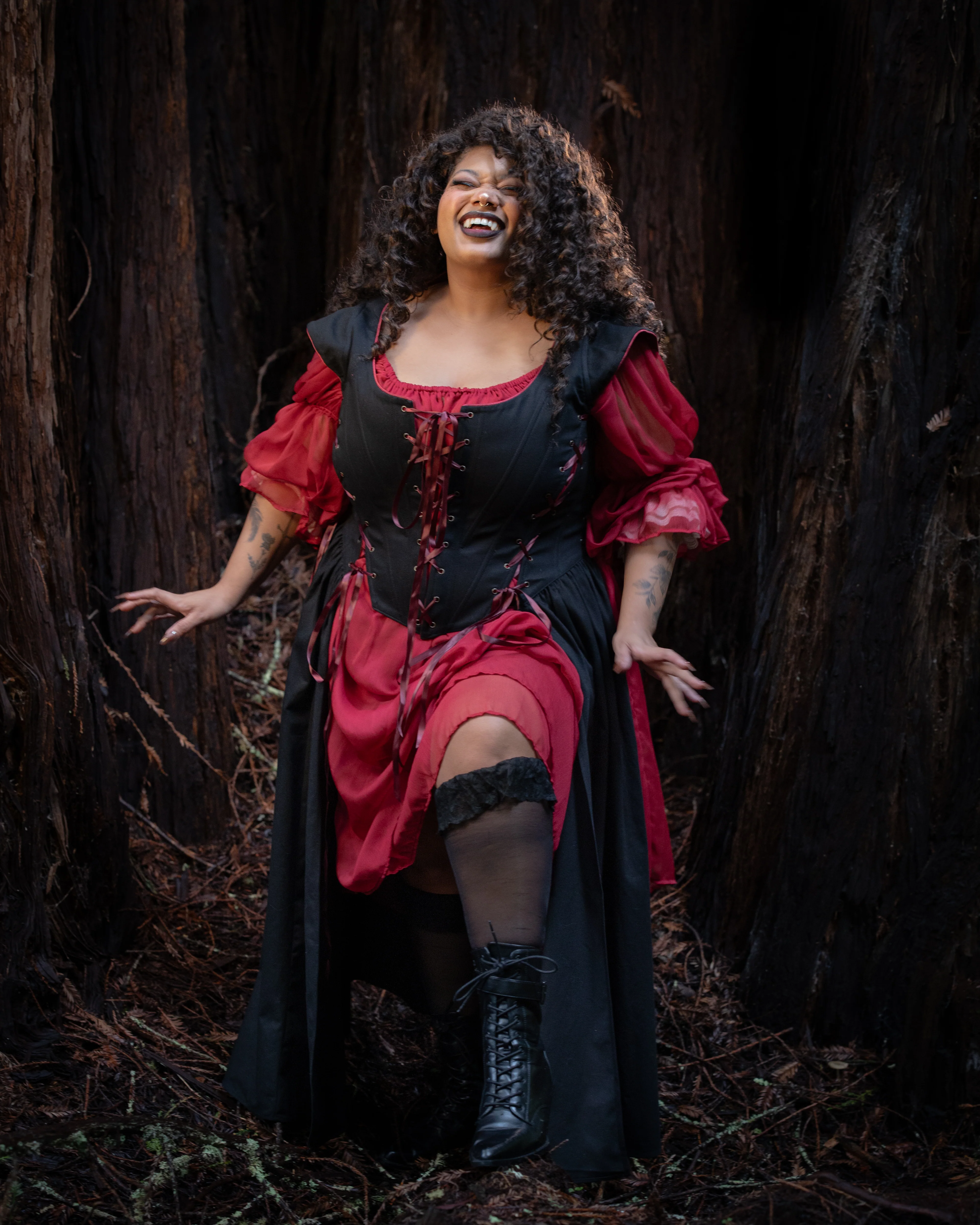 Black Vampire Slayer Corset Dress - Image 5