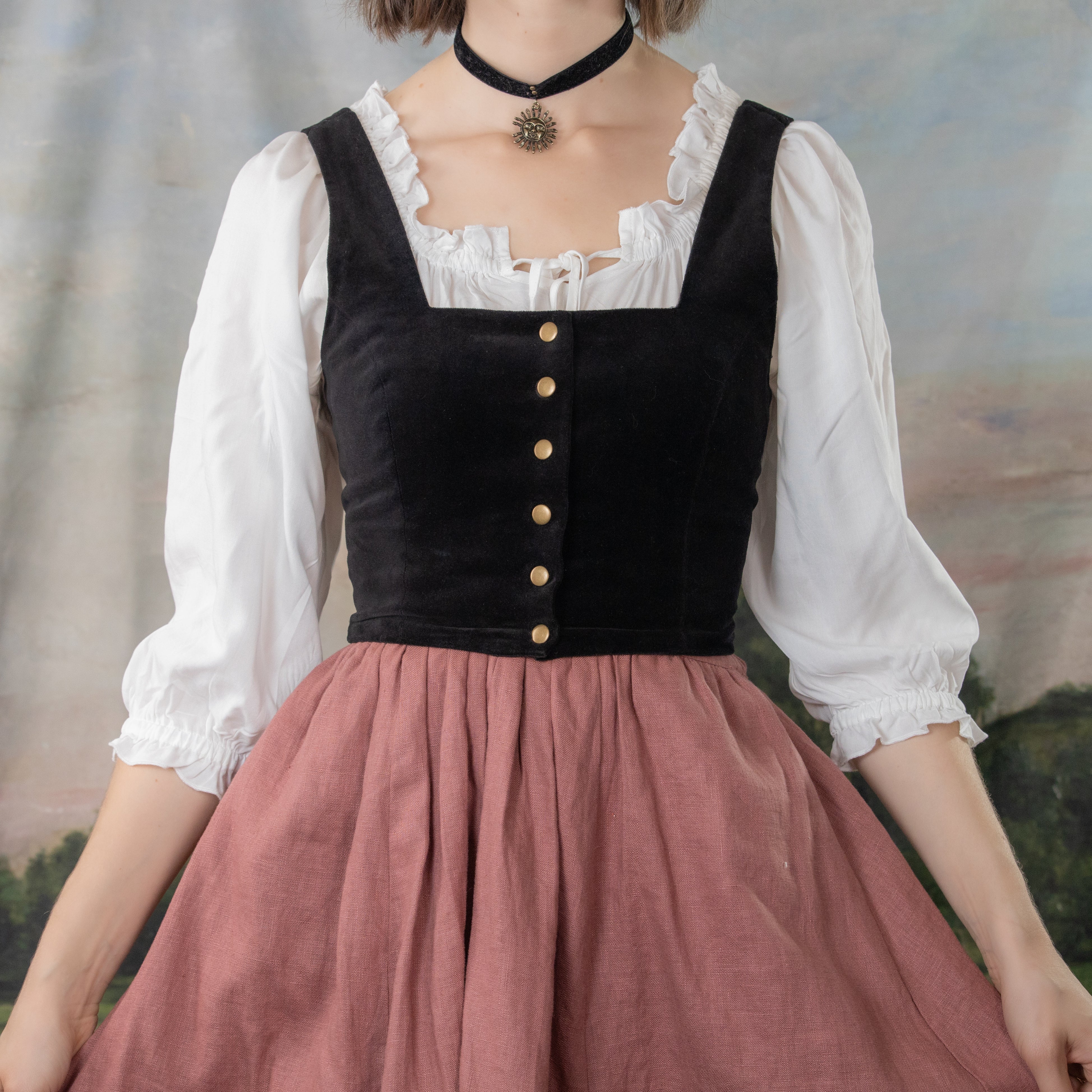 Black Velvet Dirndl Top - Image 4
