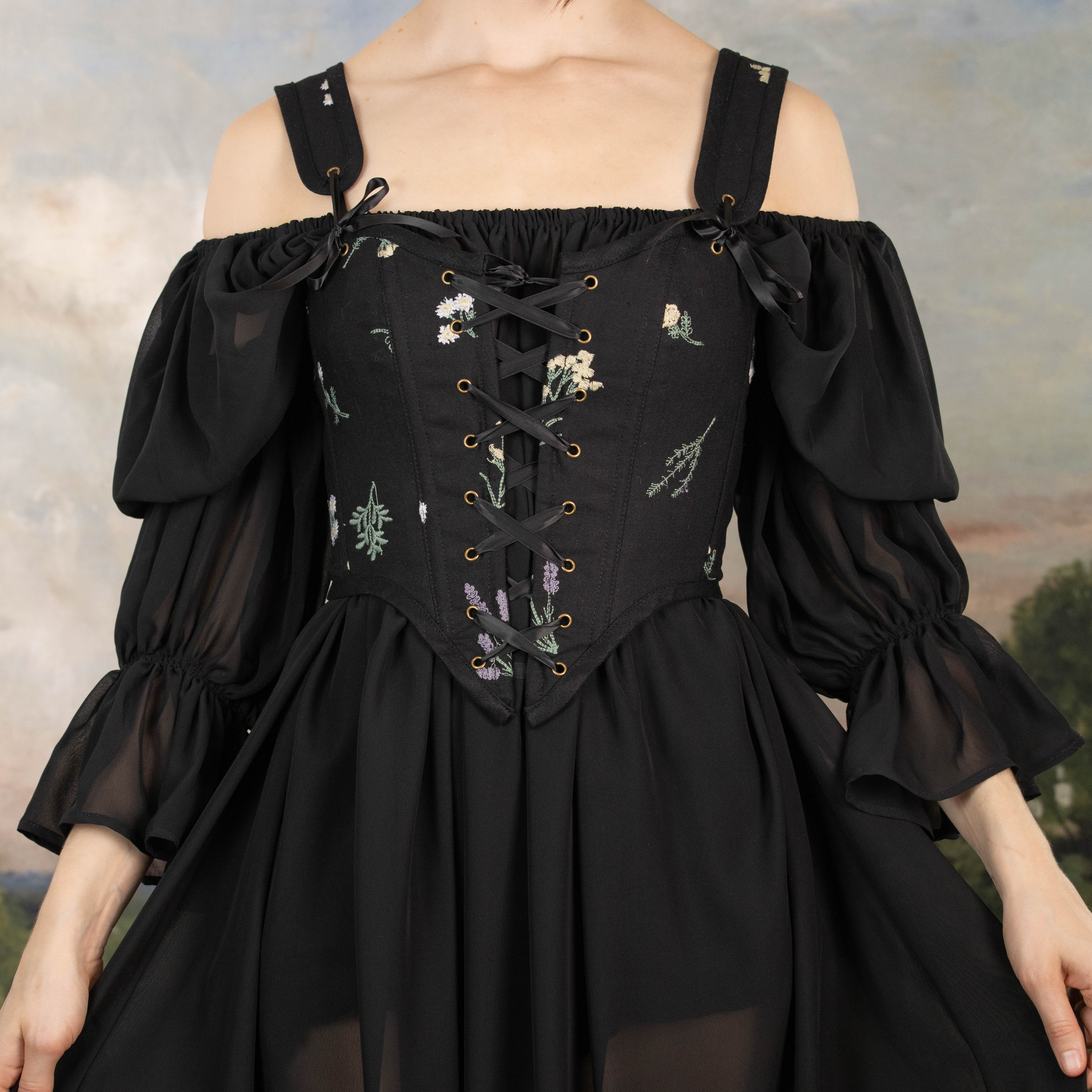 Black Wildflower Corset - Image 11