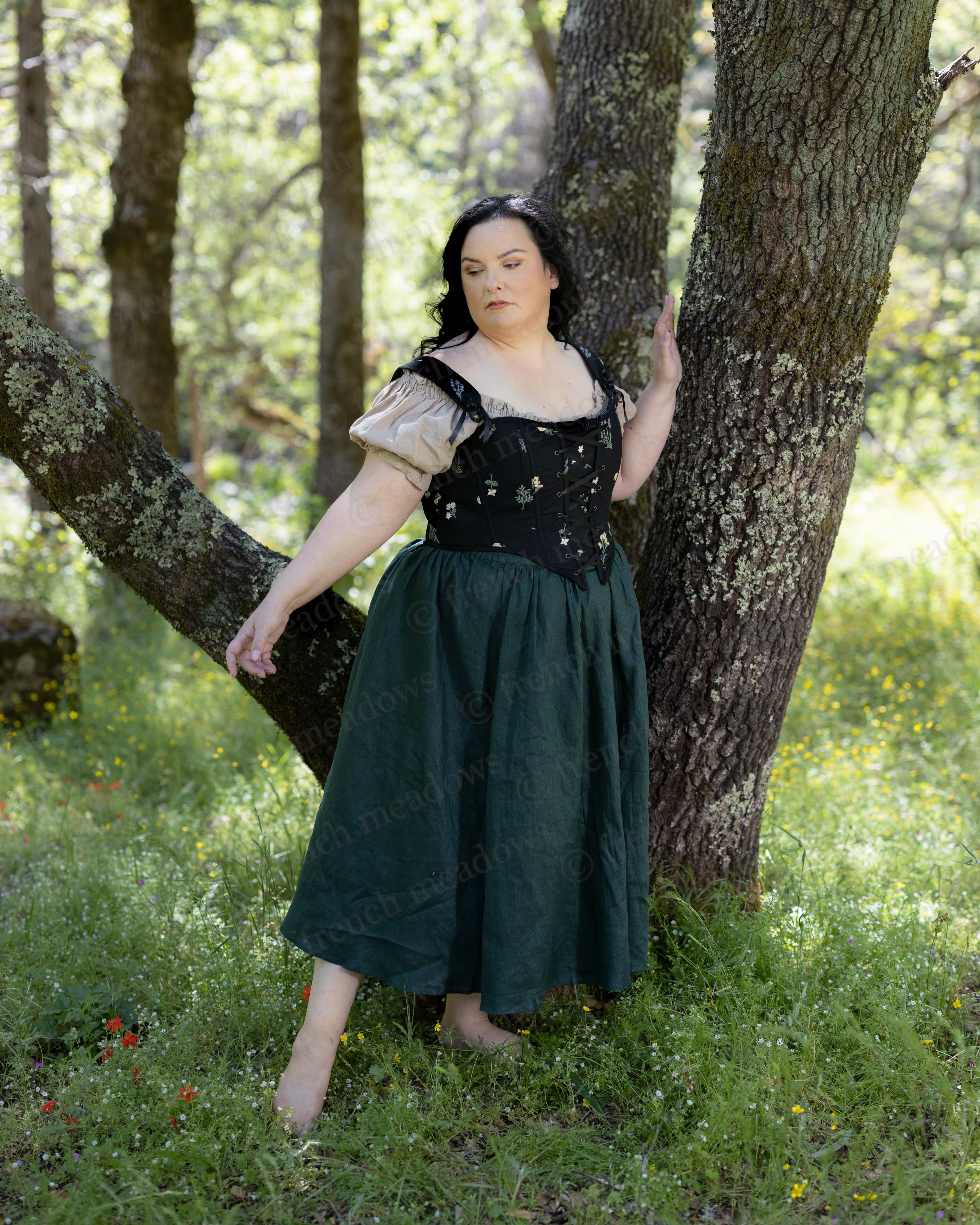 Black Wildflower Corset - Image 3