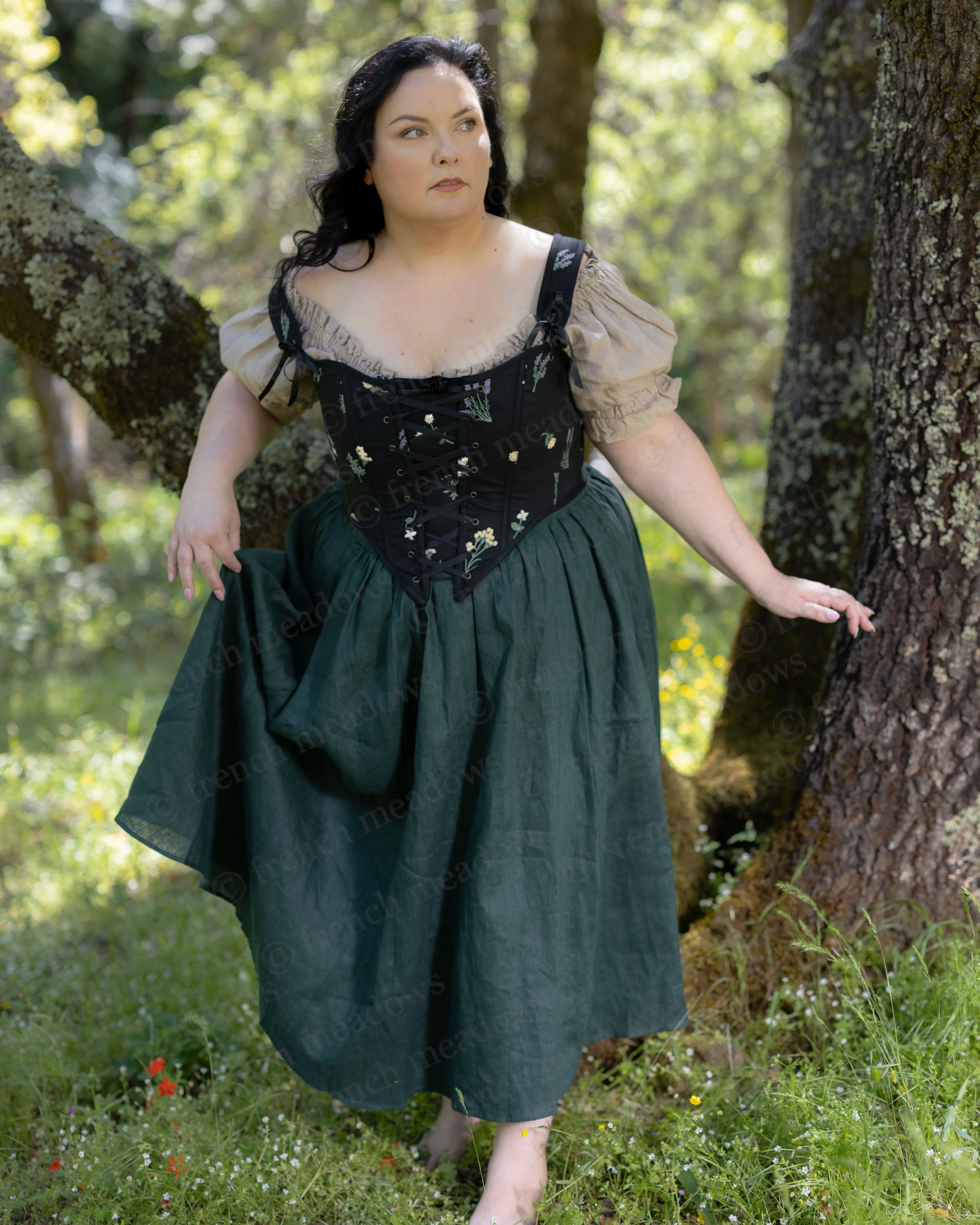 Black Wildflower Corset - Image 4