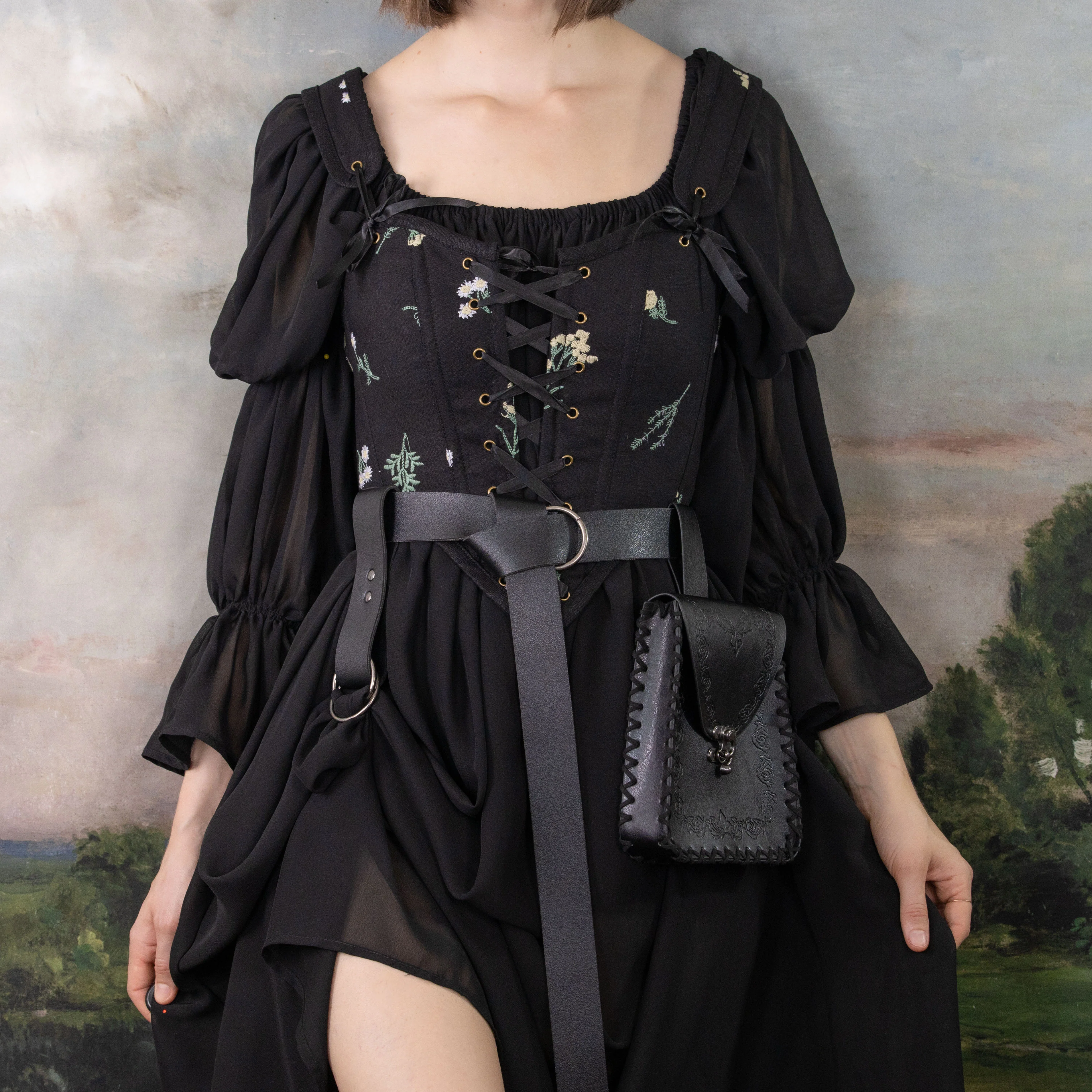 Black Wildflower Corset - Image 8