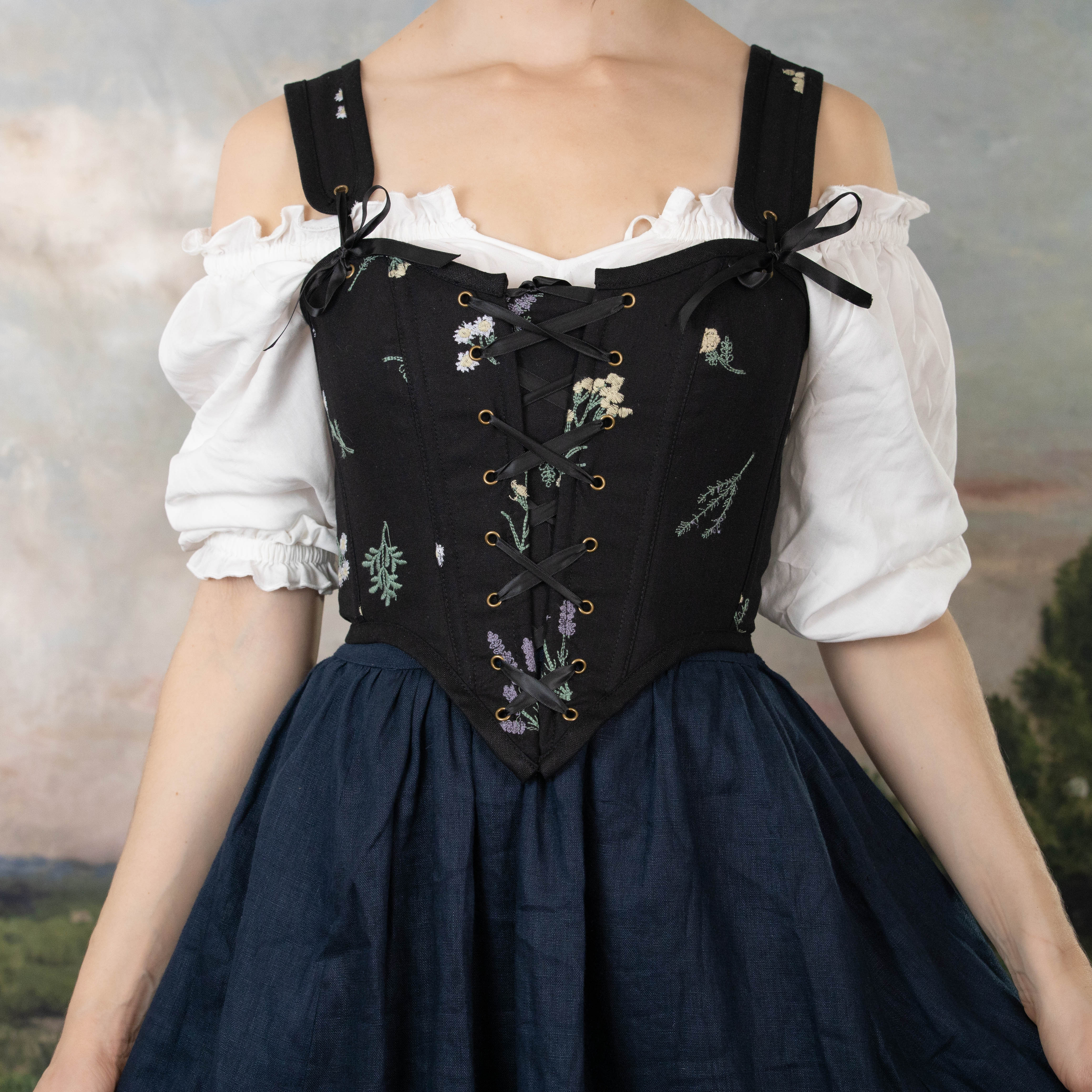 Black Wildflower Corset - Image 9