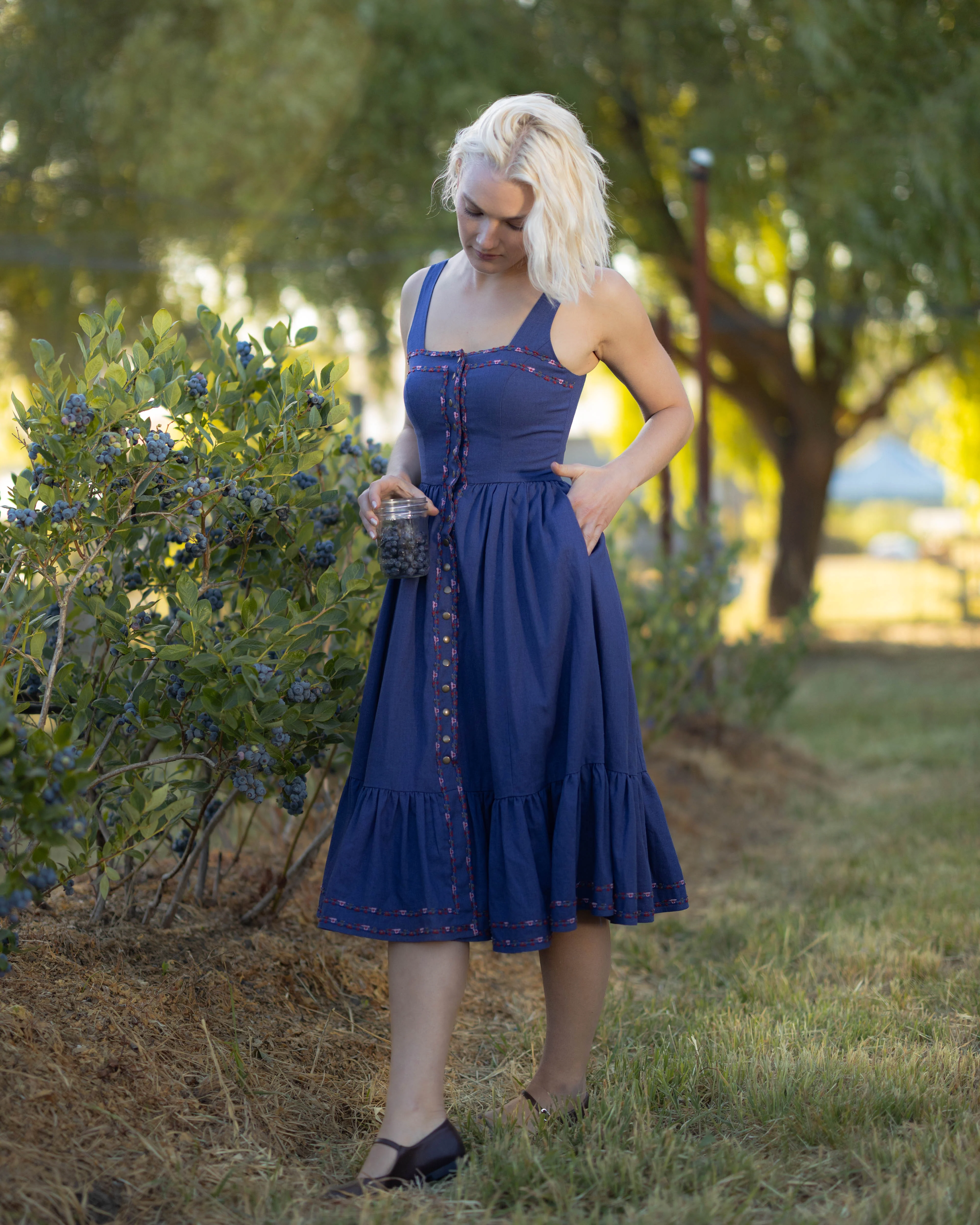 Blueberry Dirndl Dress - Image 10