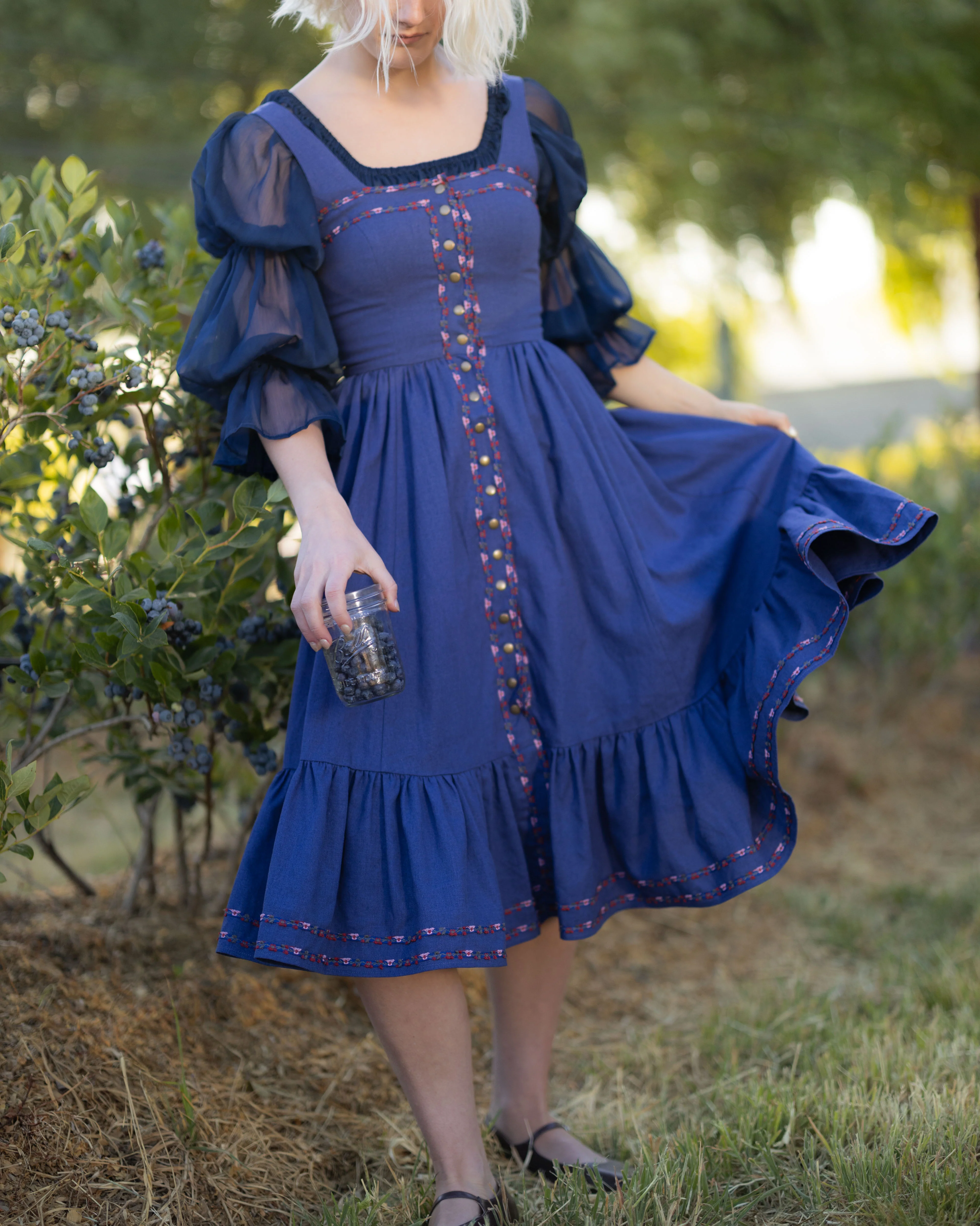Blueberry Dirndl Dress - Image 7