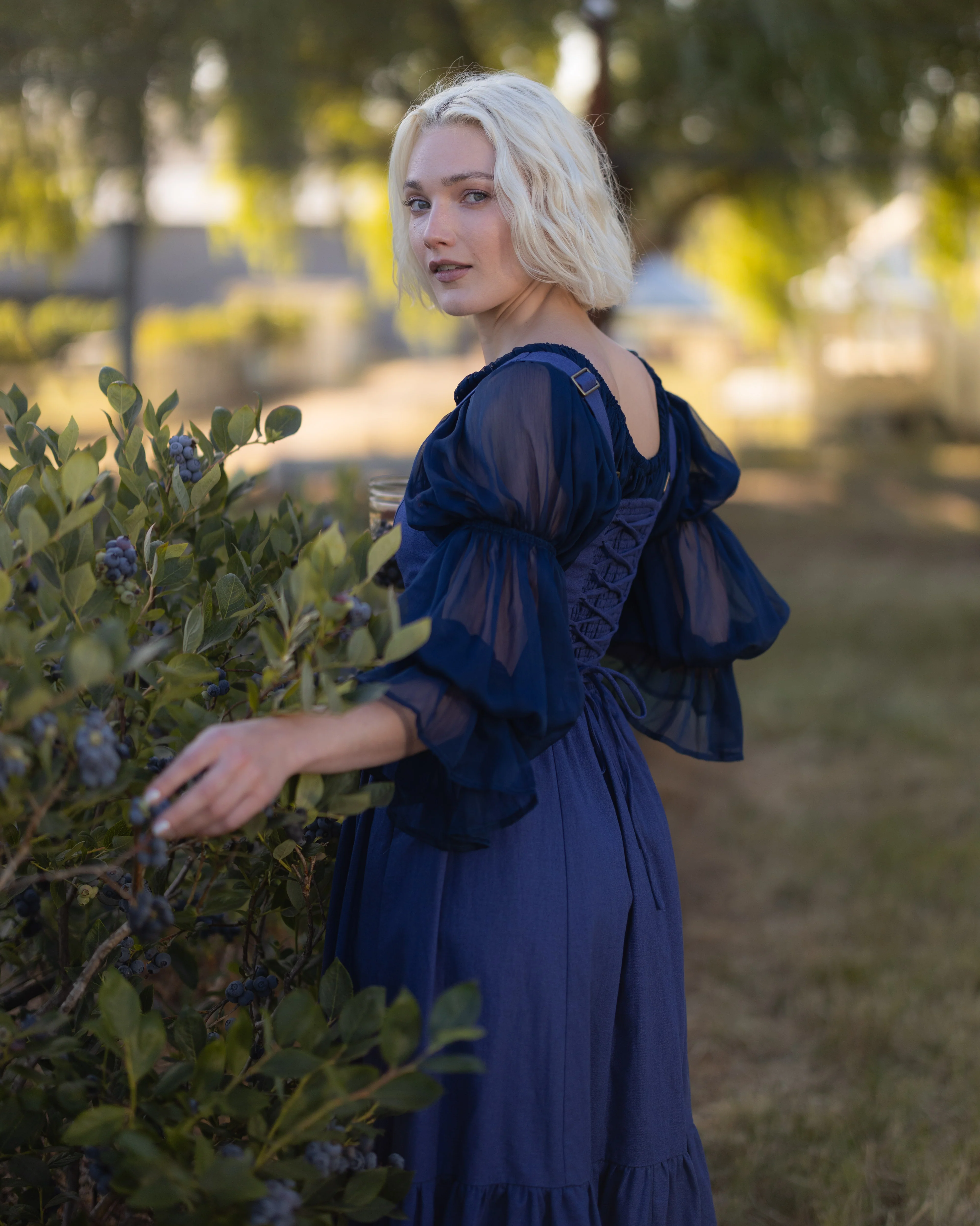 Blueberry Dirndl Dress - Image 8