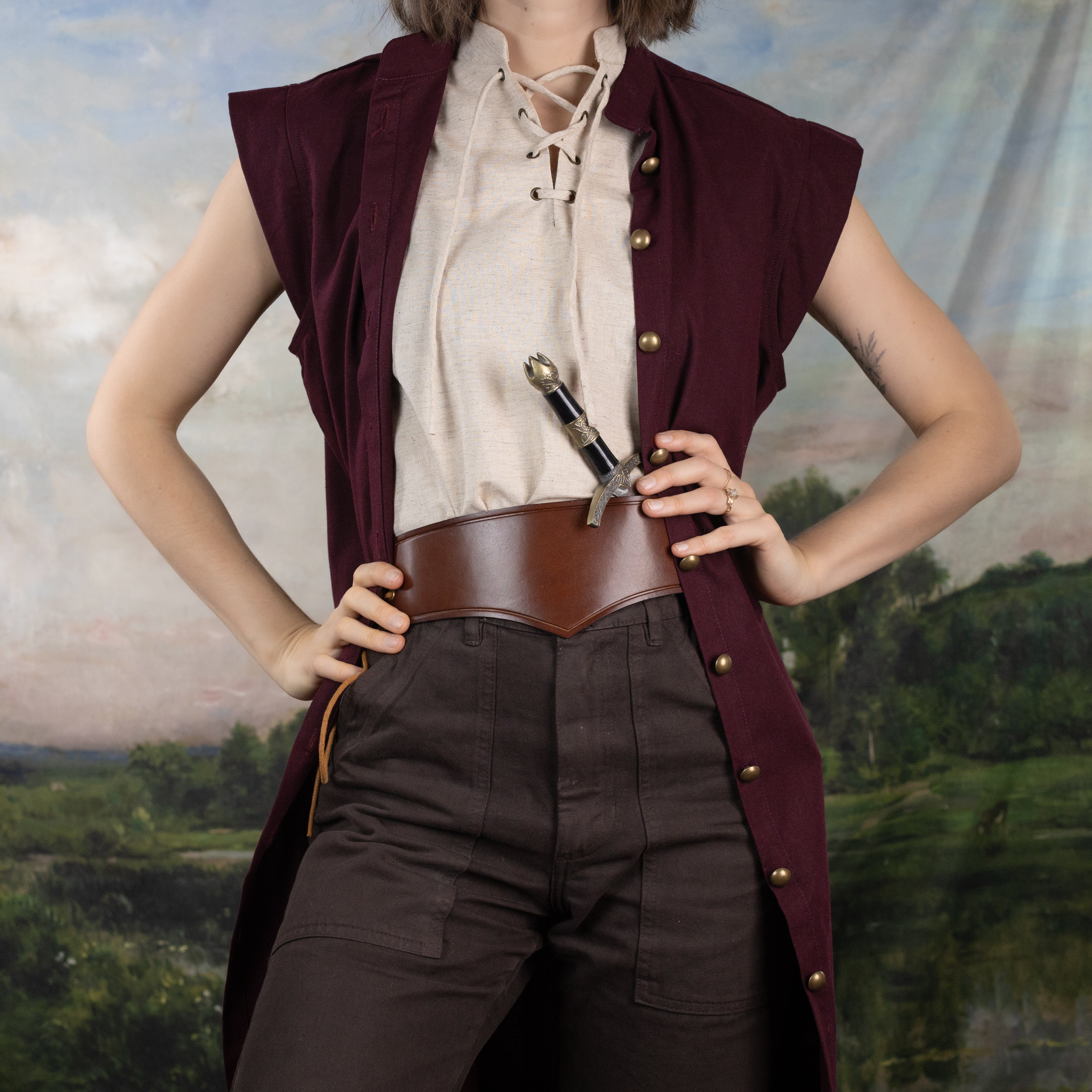 Burgundy Pirate Vest - Image 10