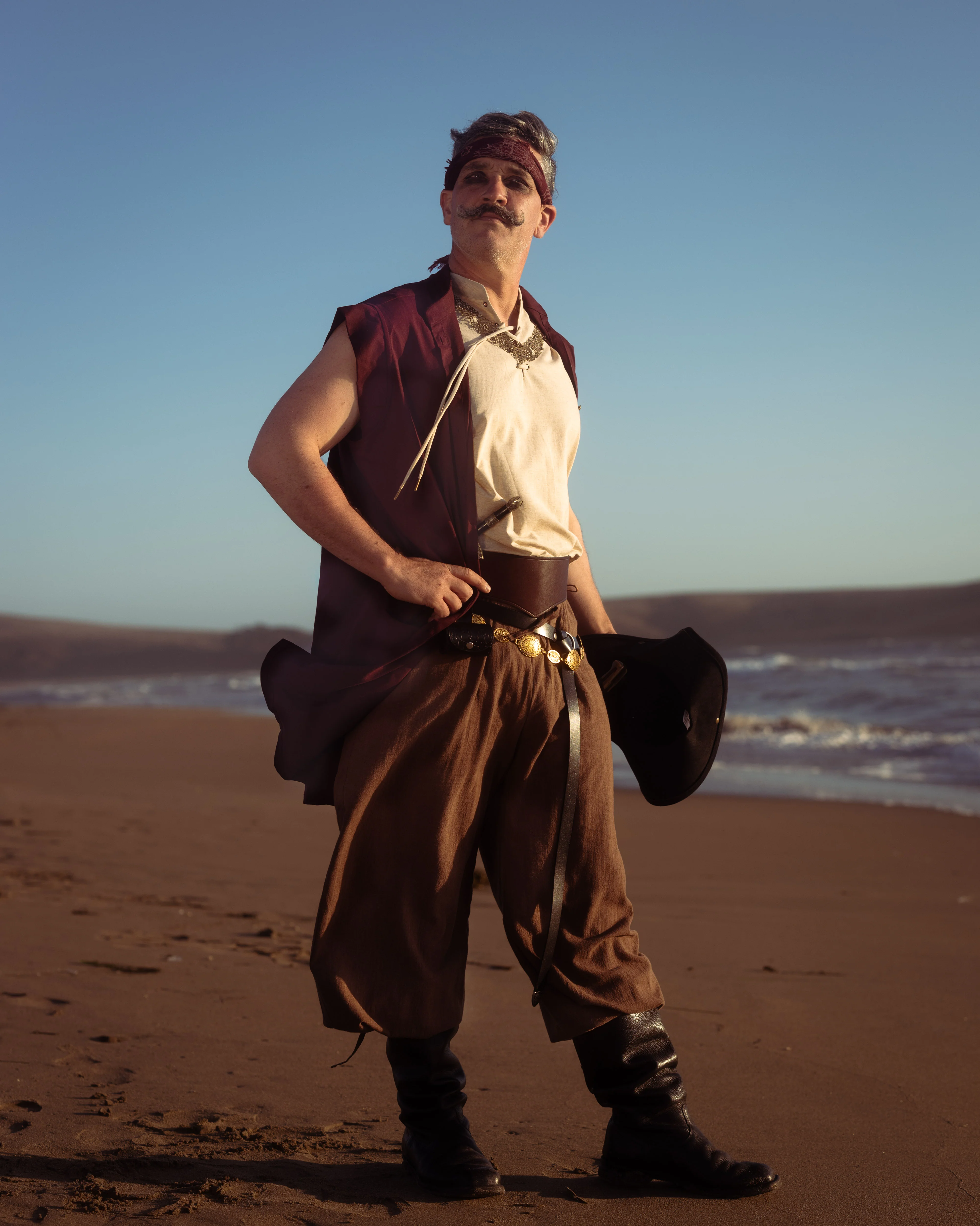 Burgundy Pirate Vest - Image 2