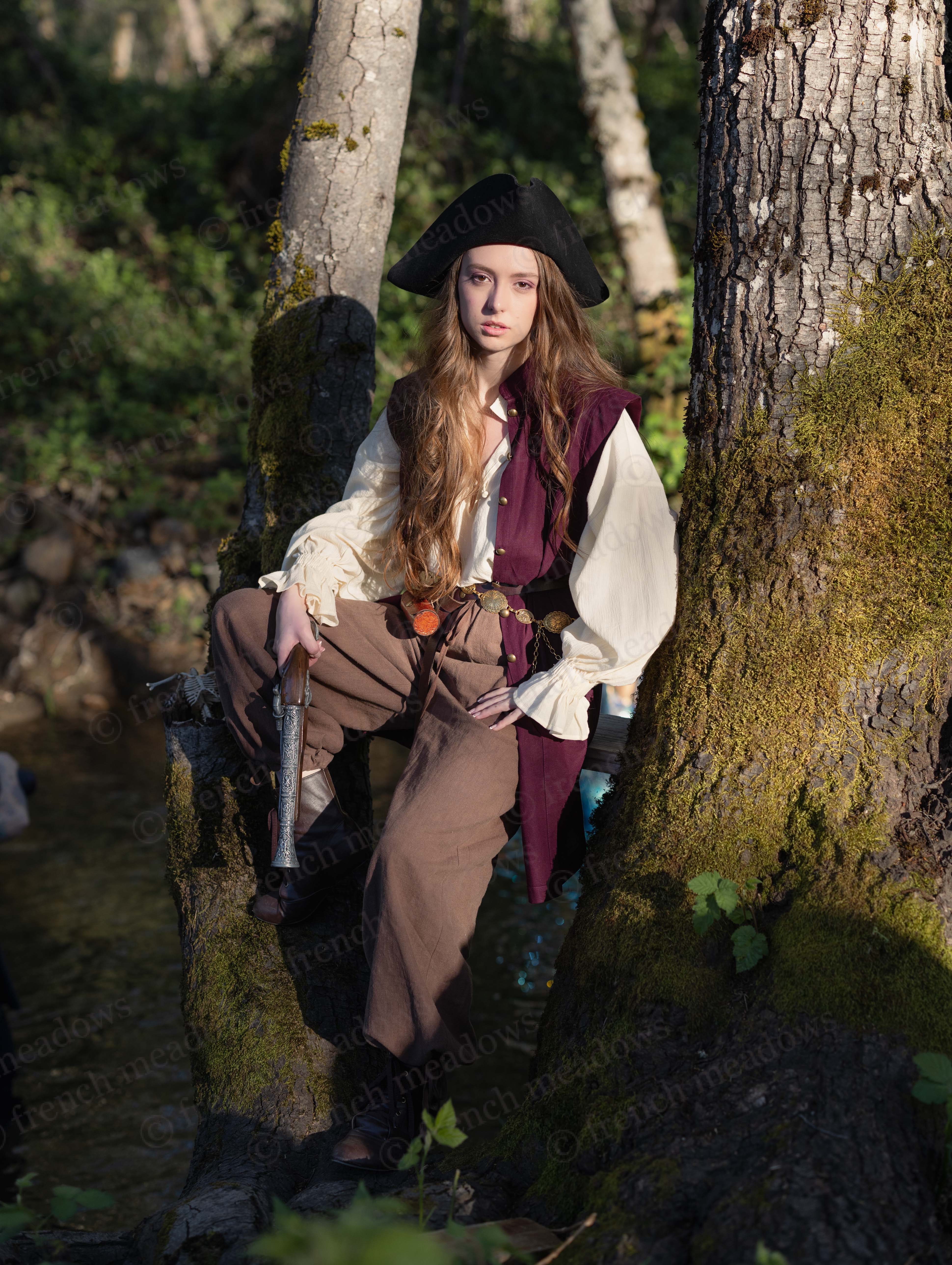 Burgundy Pirate Vest - Image 5