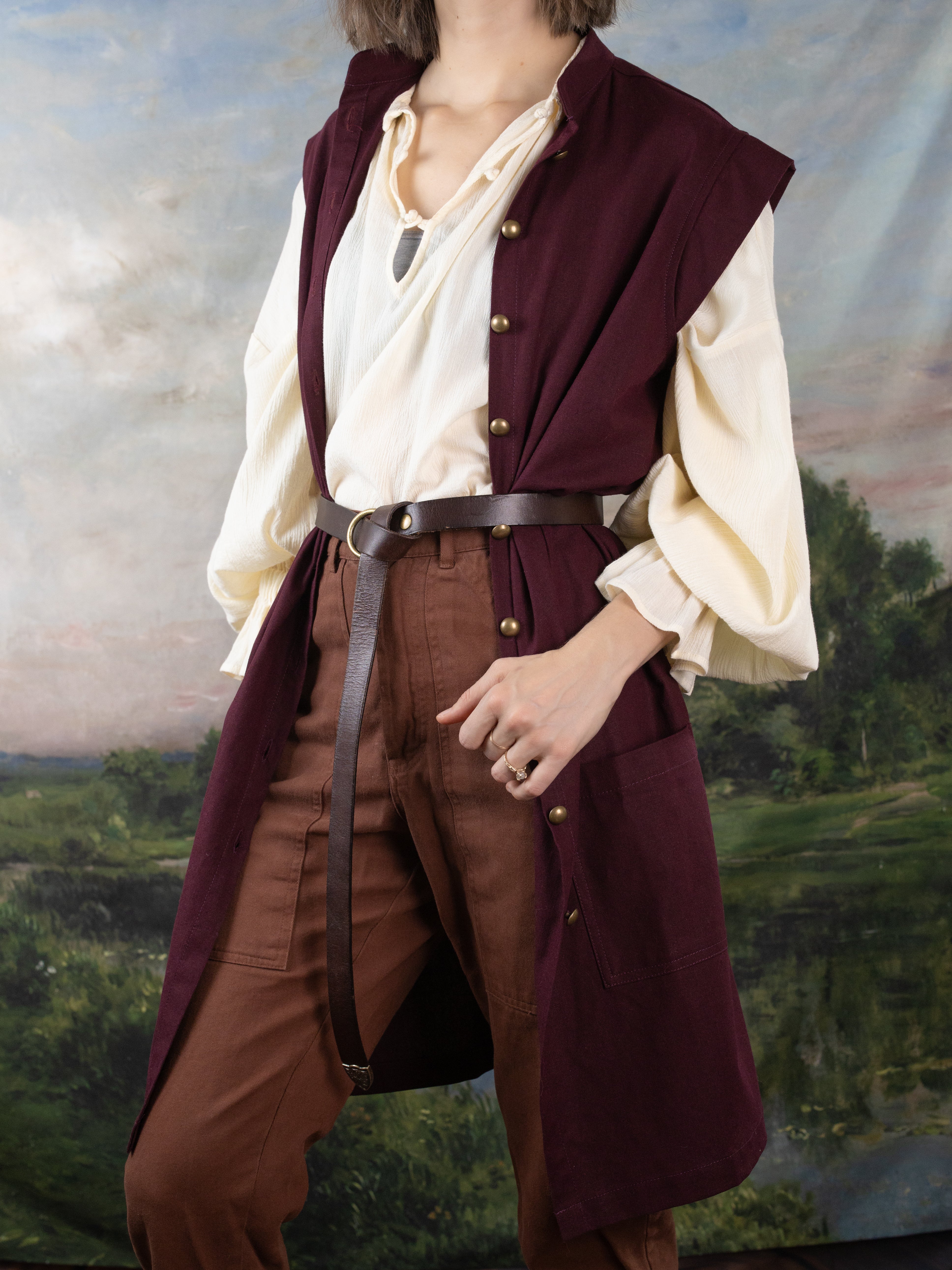 Burgundy Pirate Vest - Image 6