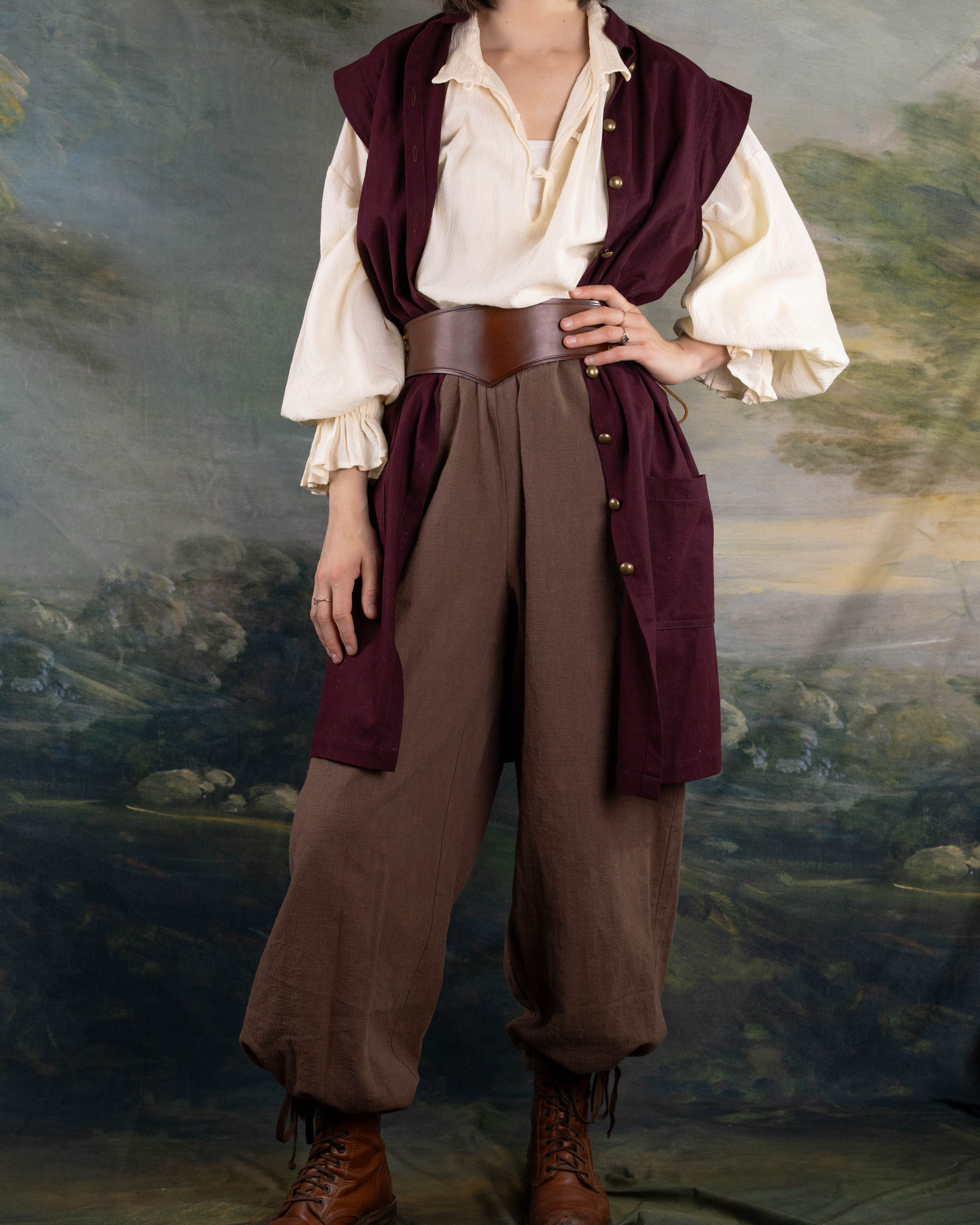 Burgundy Pirate Vest - Image 7