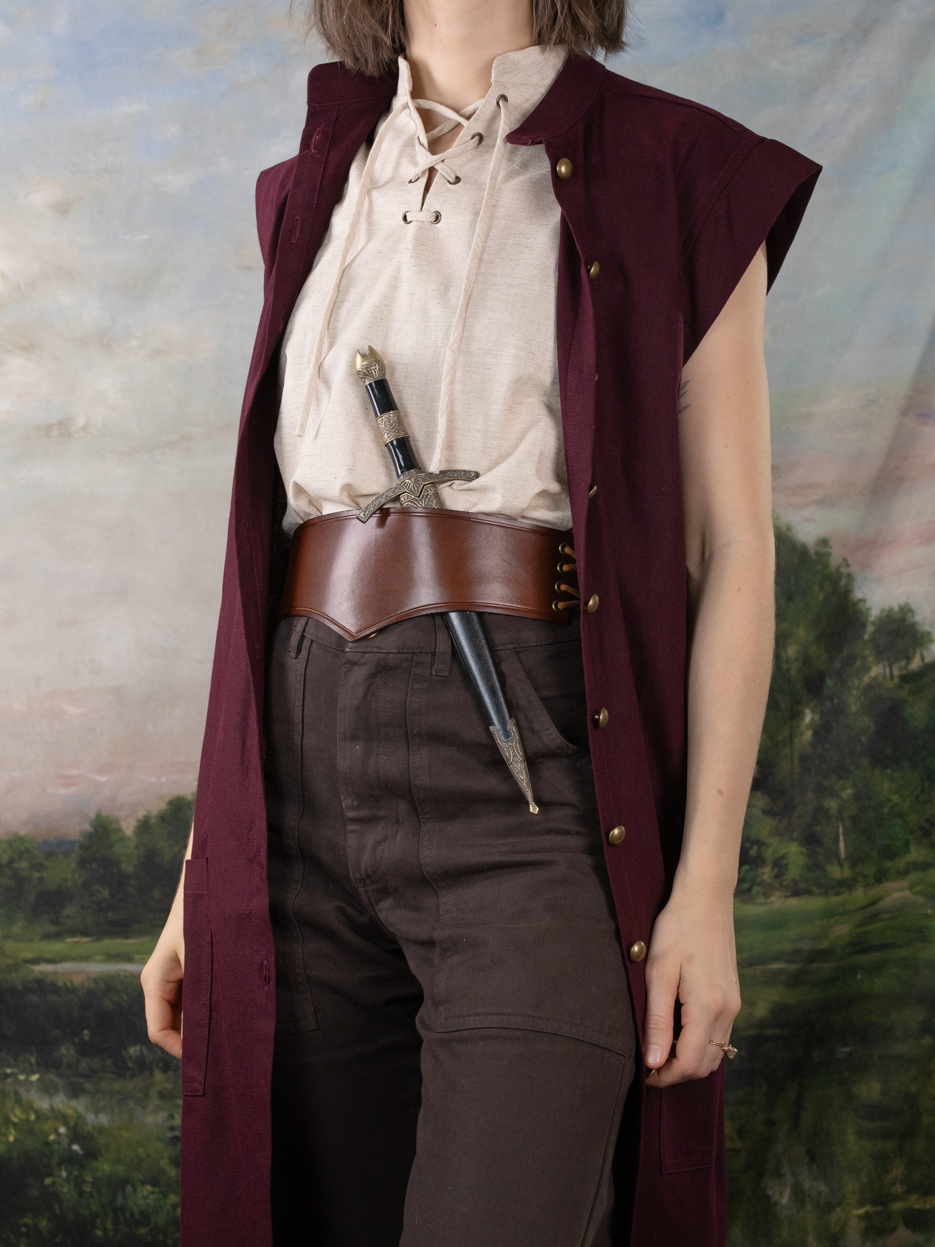 Burgundy Pirate Vest - Image 8
