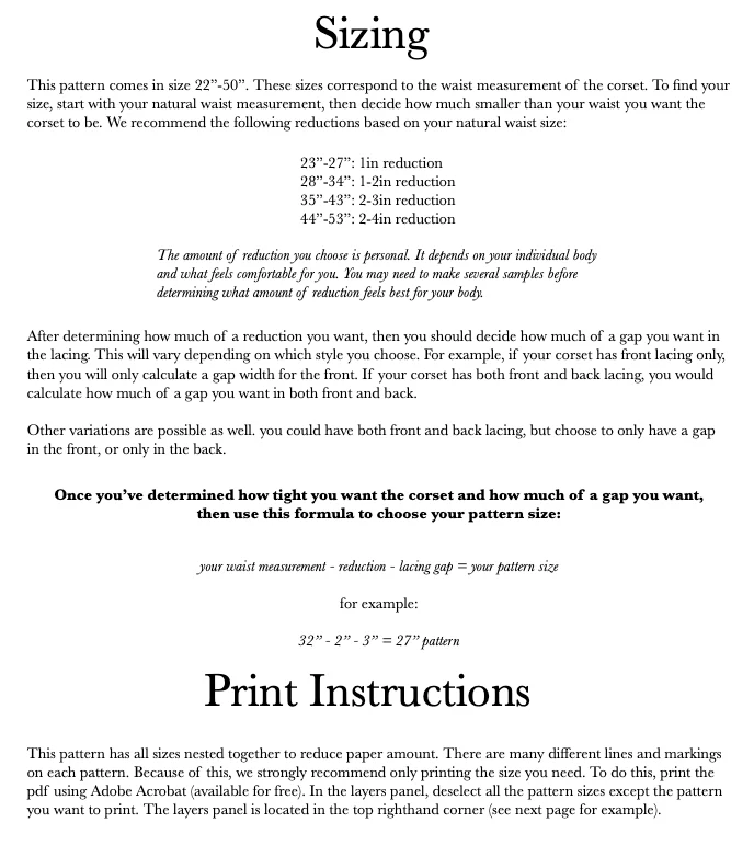 Corset Belt PDF Sewing Pattern - Image 3