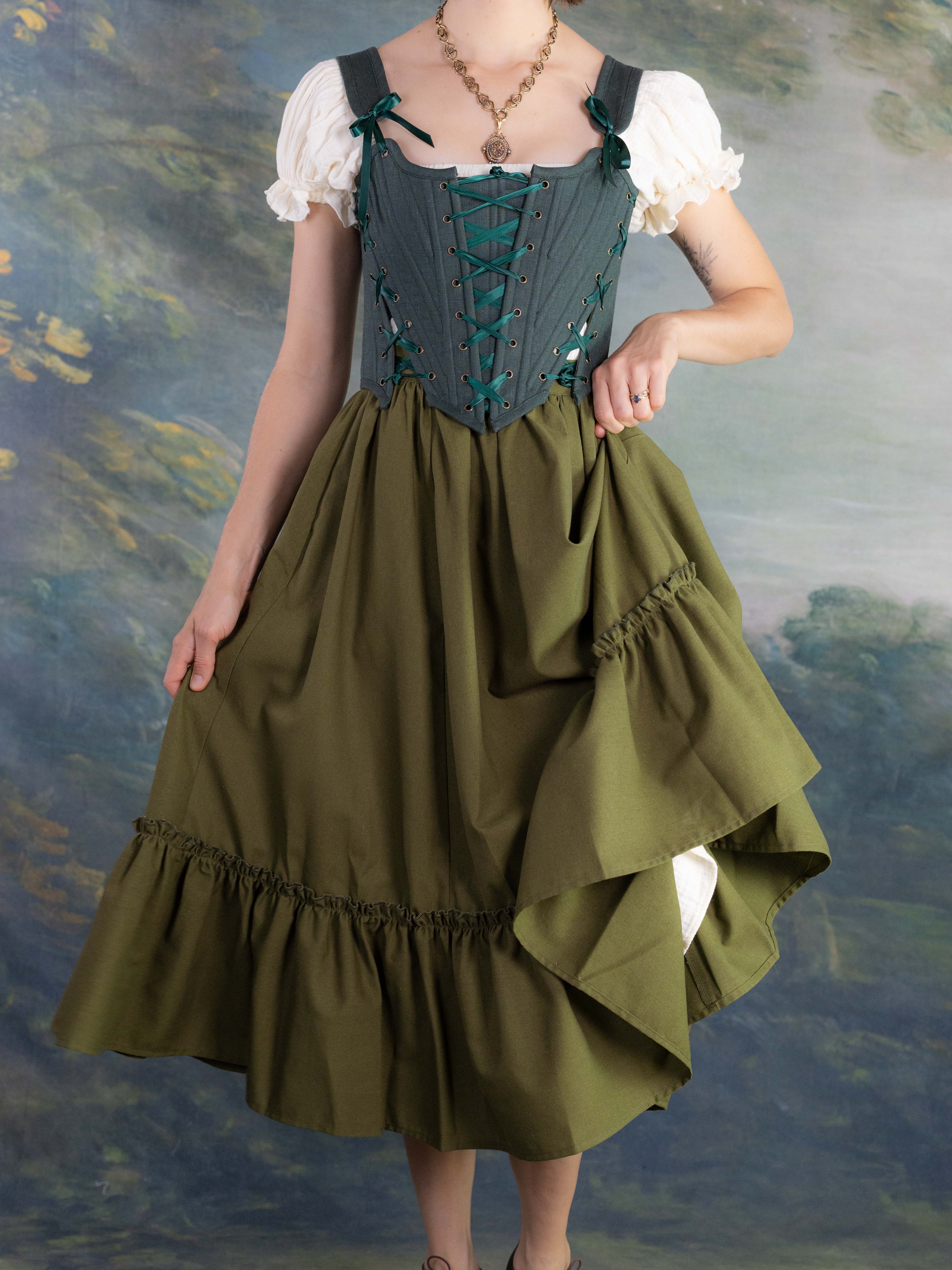 Forest Green Princess Stays - Image 7