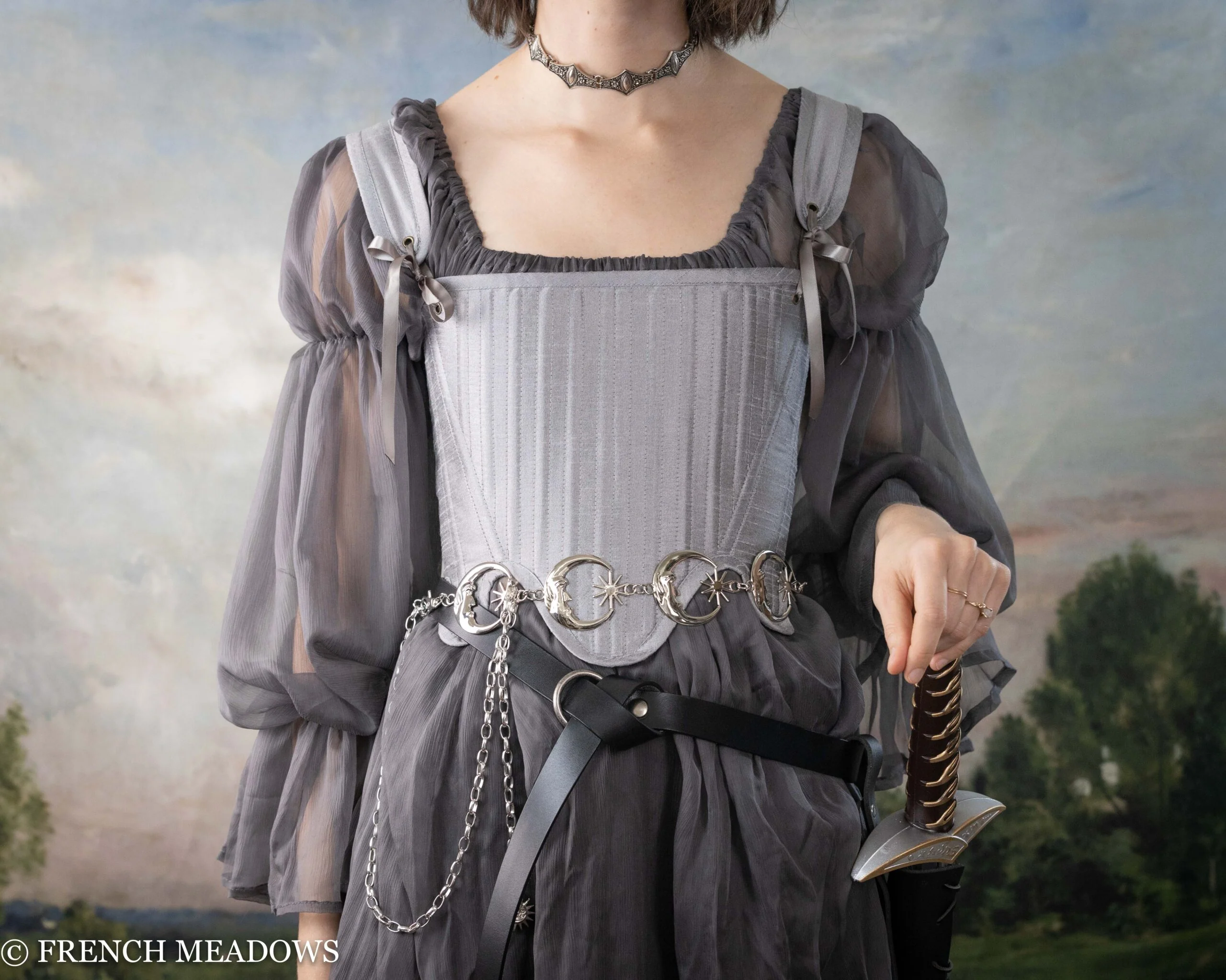 Grey Chiffon Chemise - Image 7