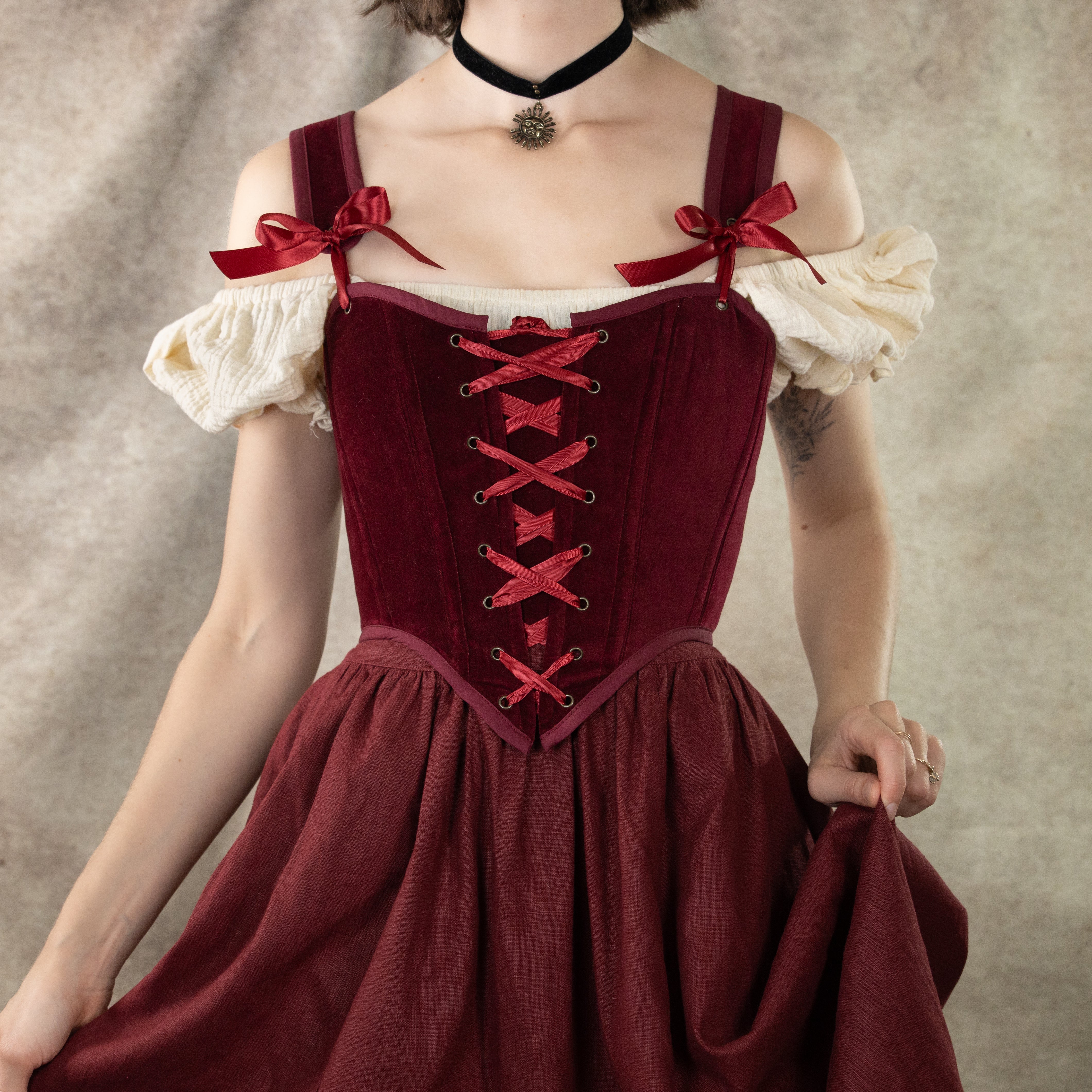 Ivory Cotton Milkmaid Dress - Image 9