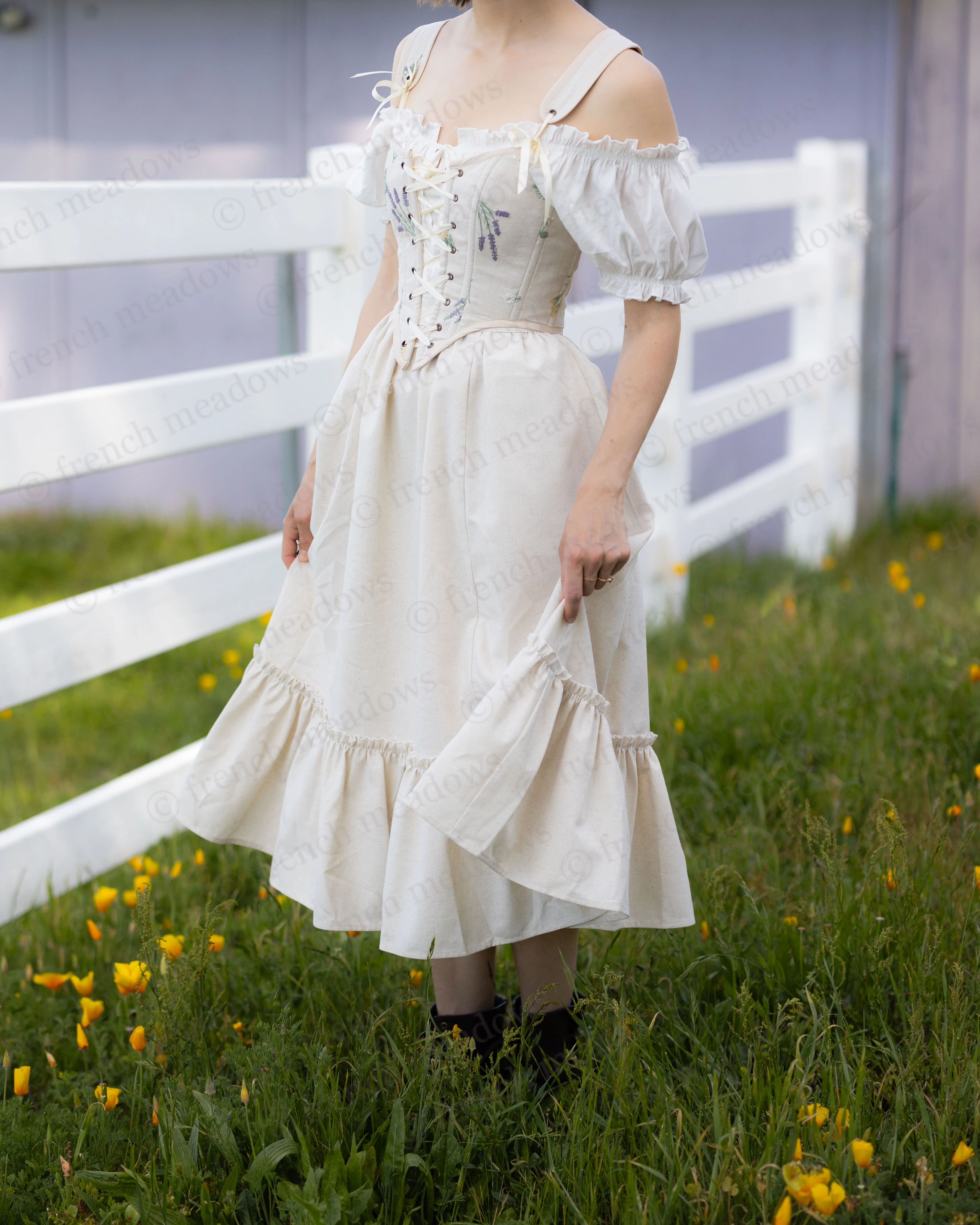 Ivory Wildflower Corset - Image 3