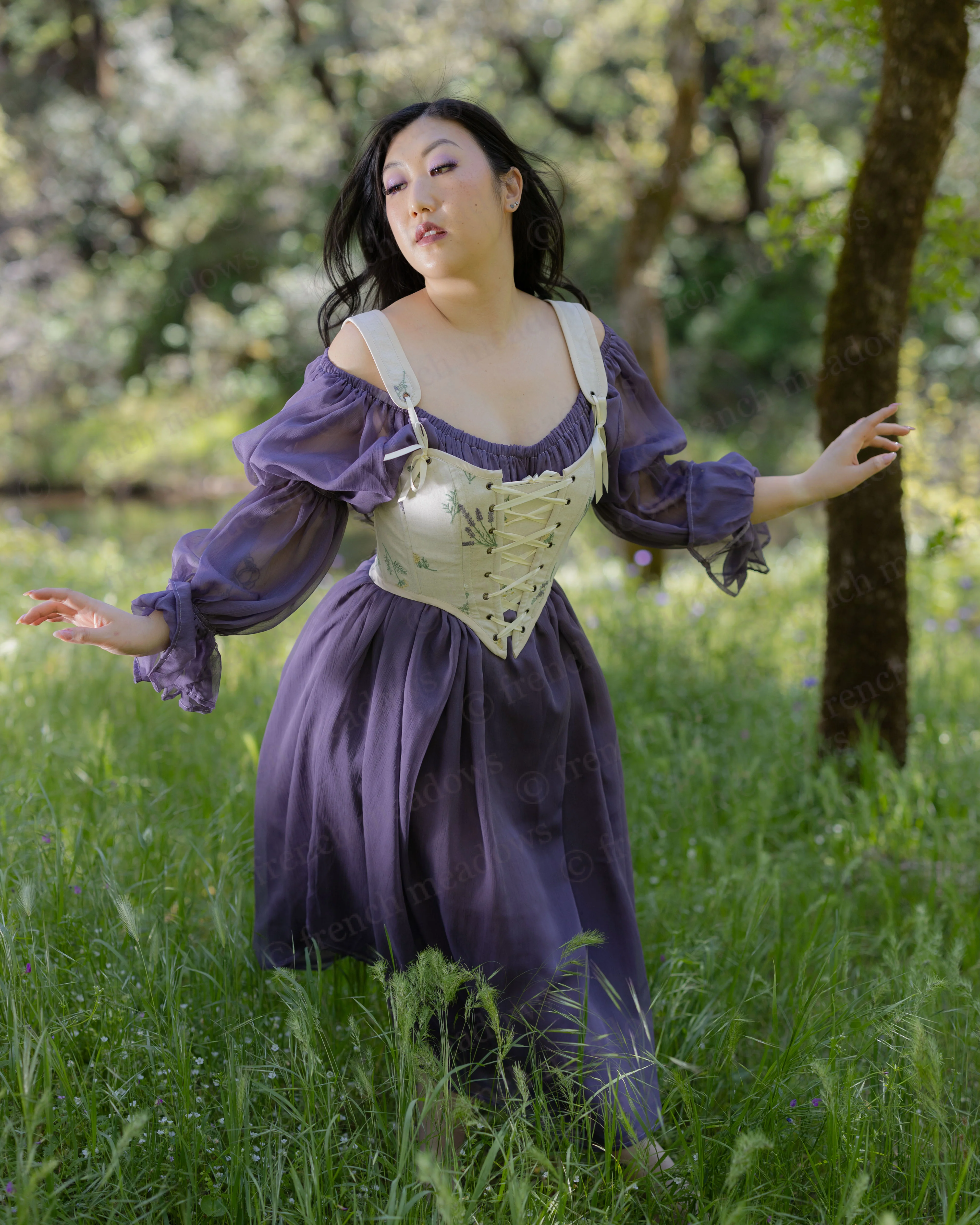 Ivory Wildflower Corset - Image 8