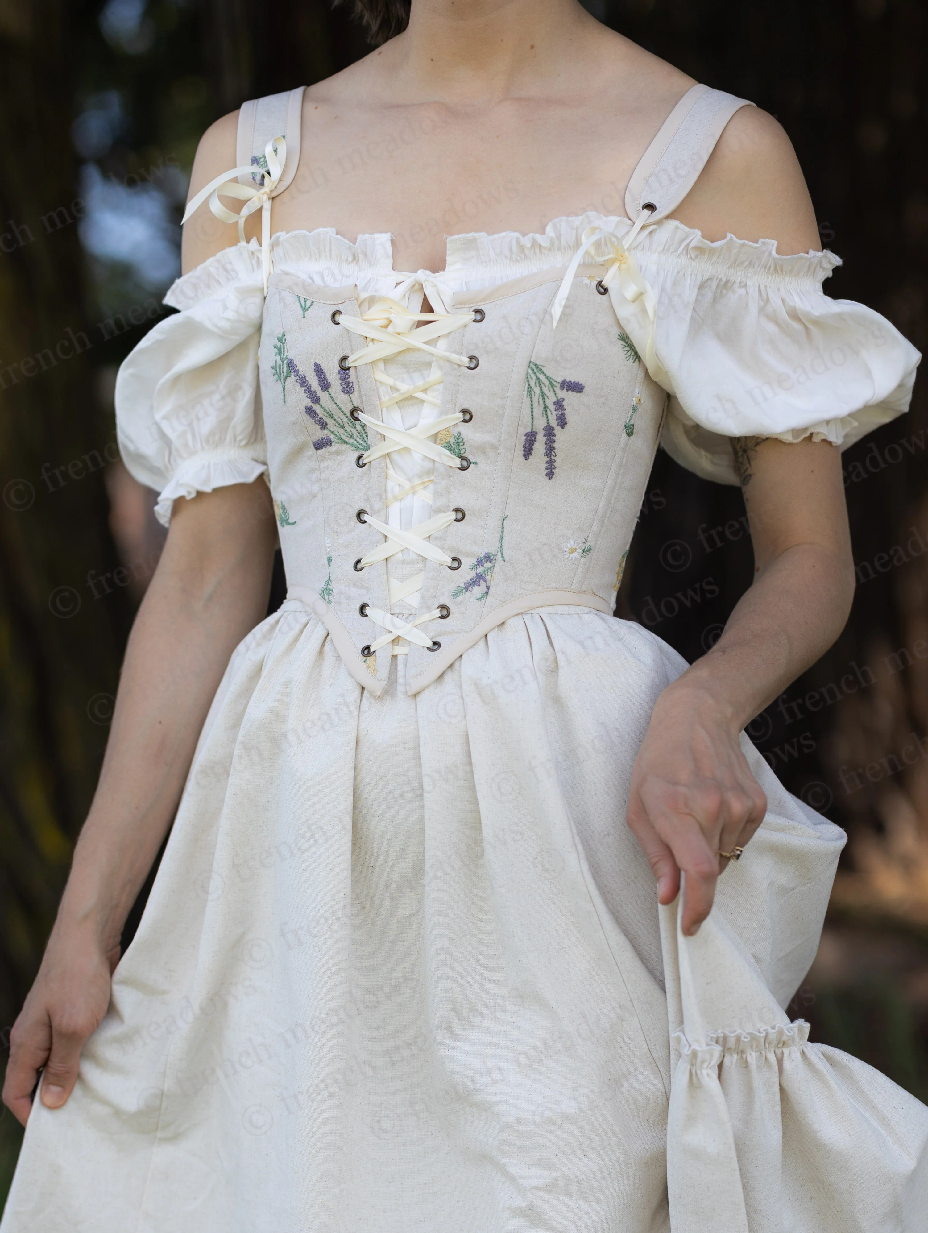 Ivory Wildflower Corset - Image 9
