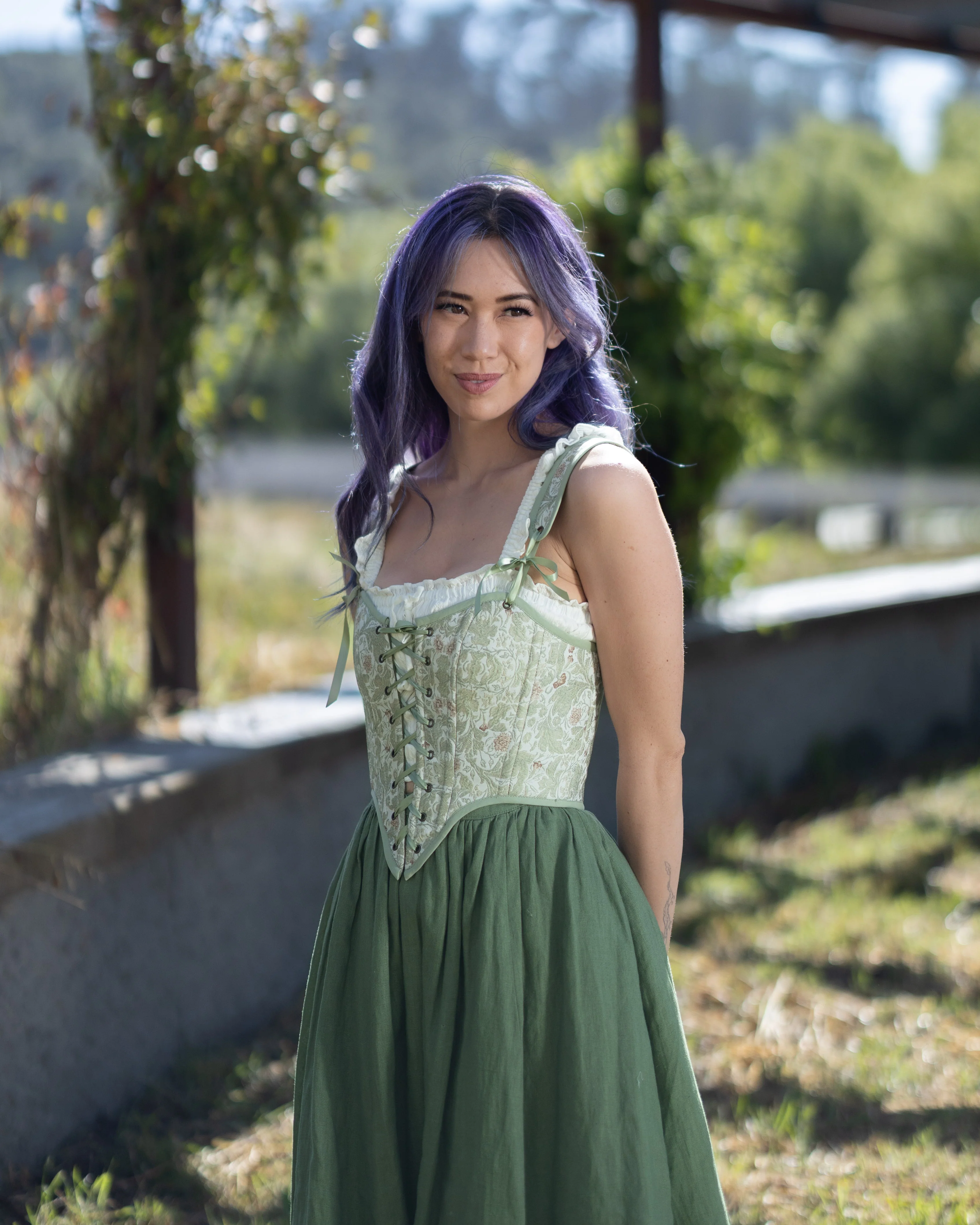 Light Green Jacquard Corset - Image 2