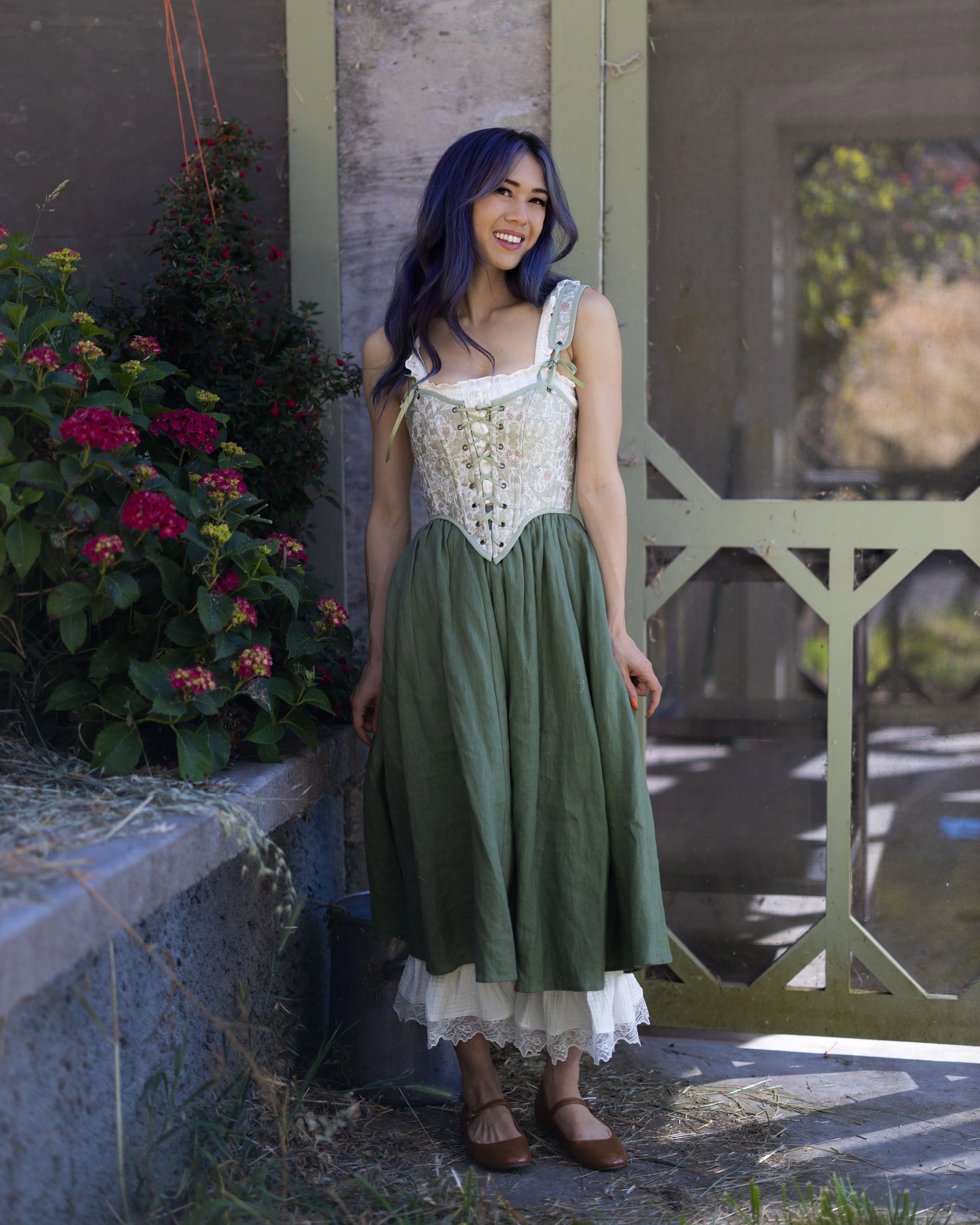 Light Green Jacquard Corset - Image 4