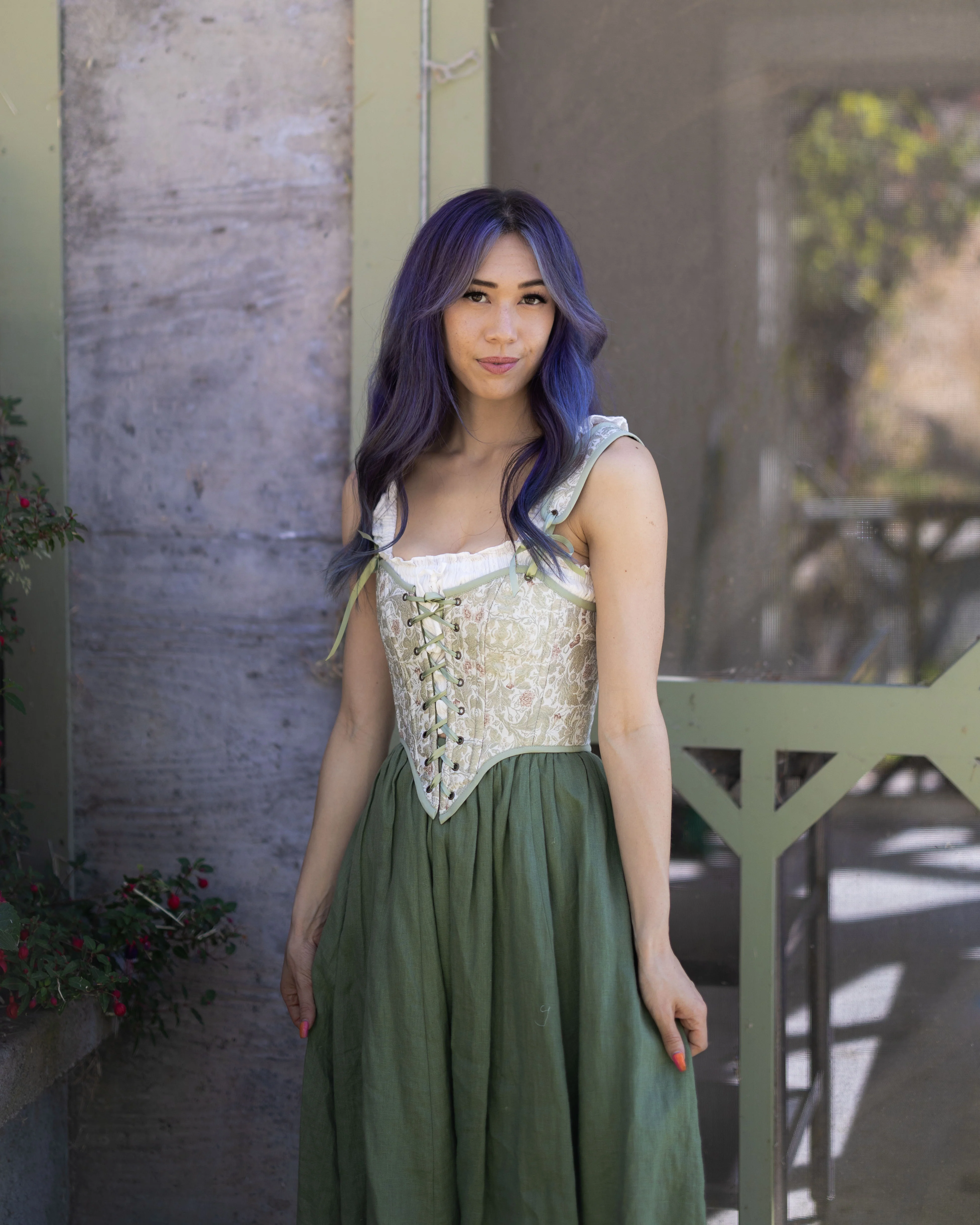 Light Green Jacquard Corset - Image 5