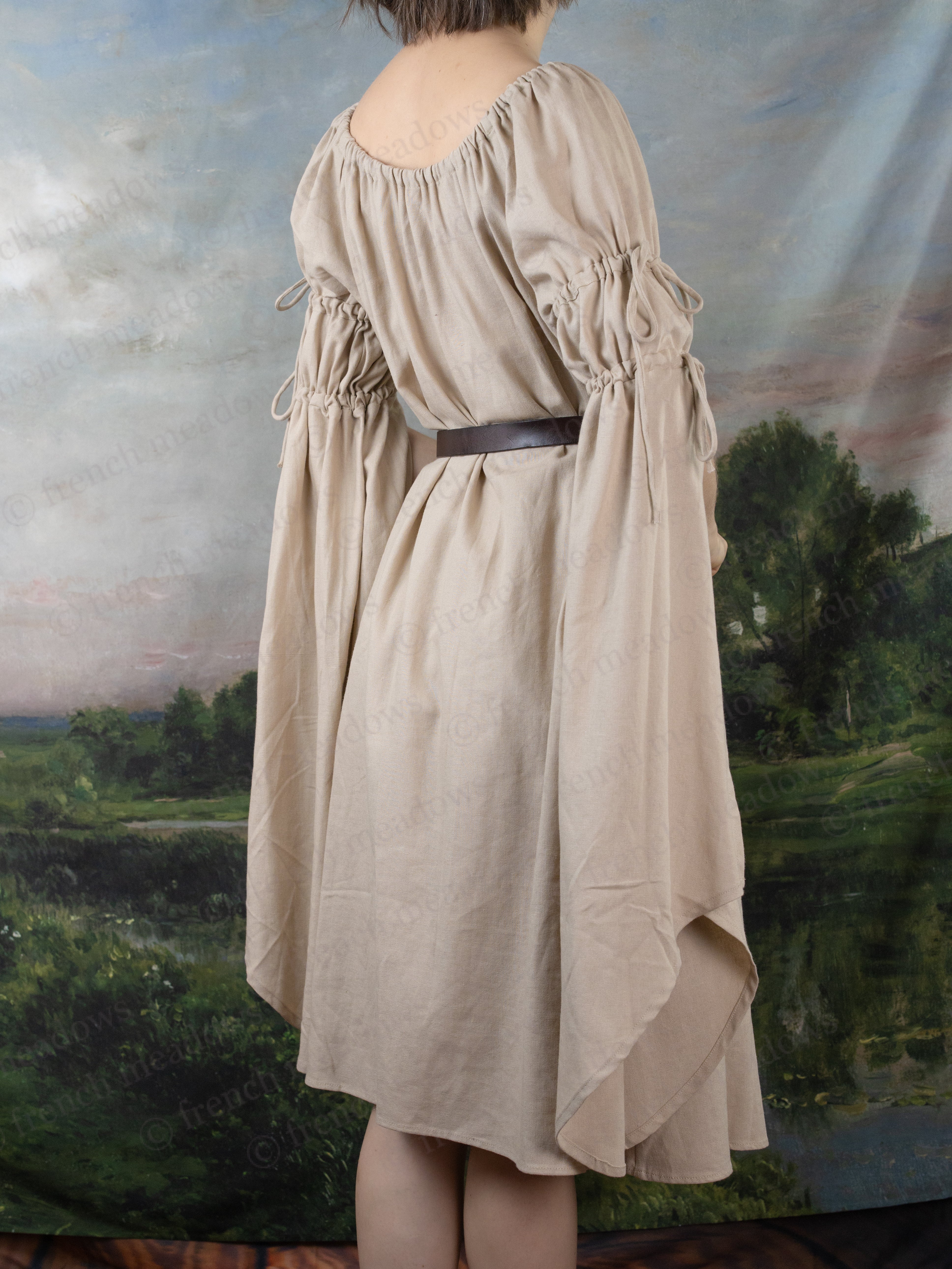Natural Linen Bell Sleeve Chemise - Image 4