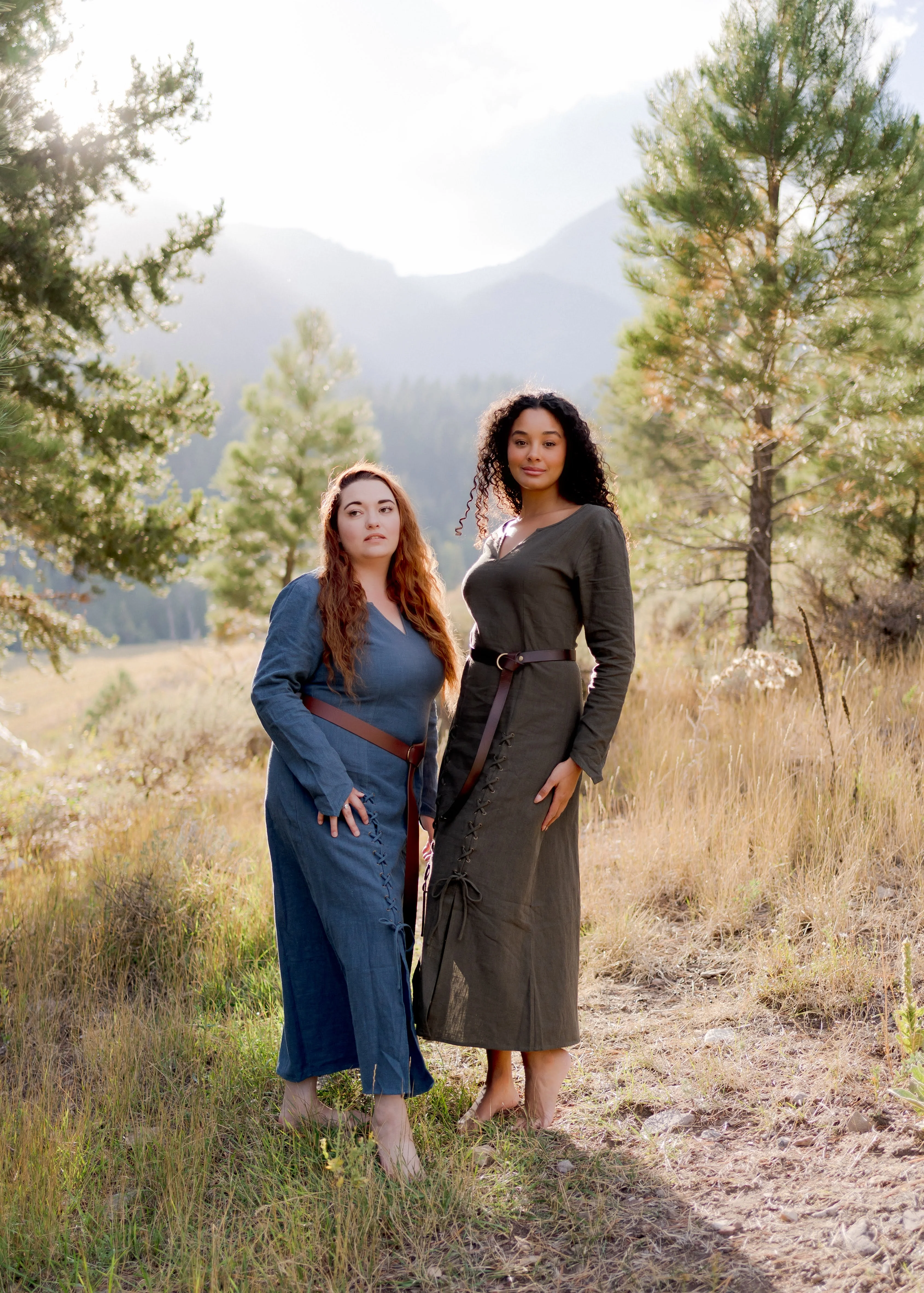 Olive Green Viking Dress - Image 10