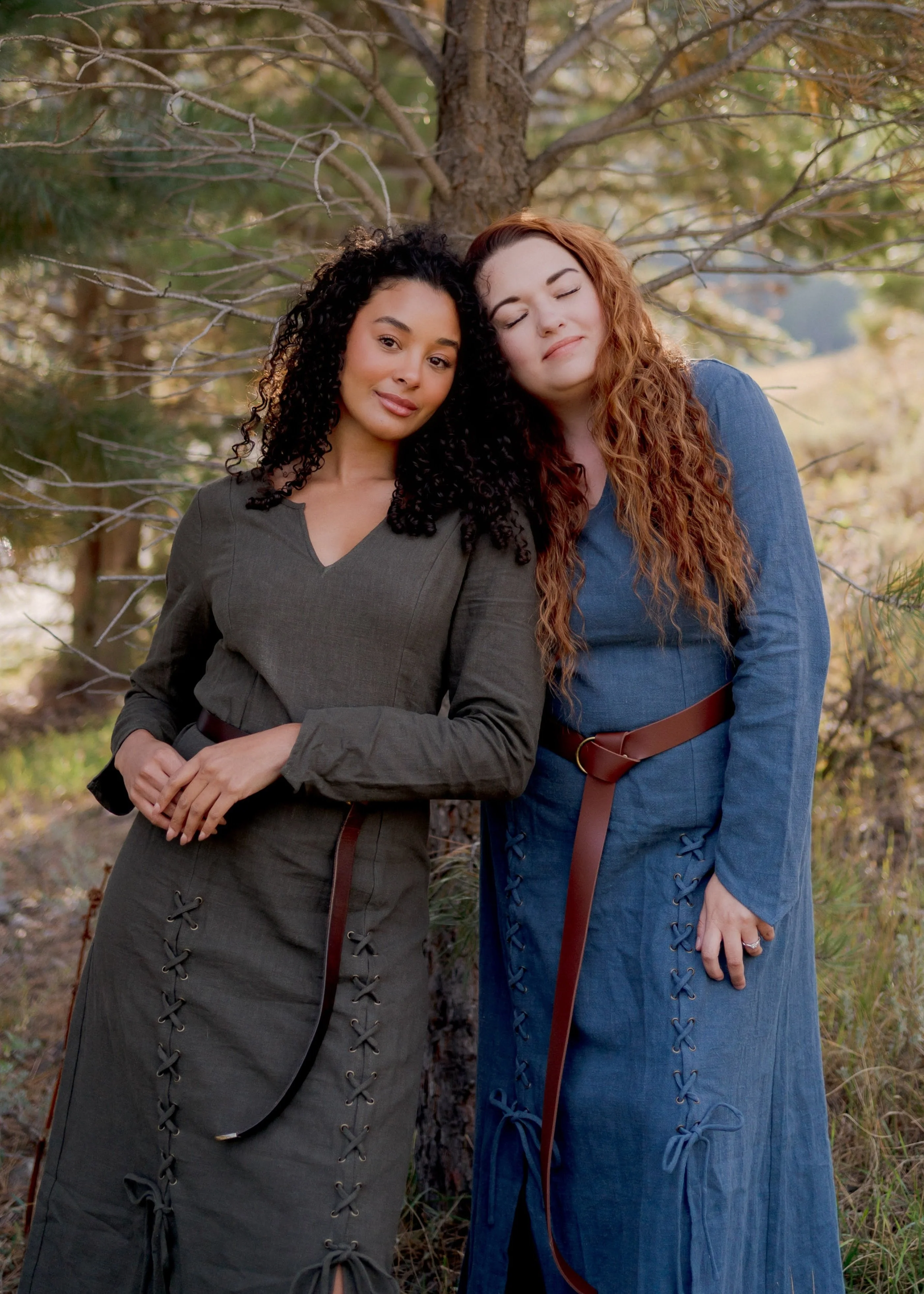 Olive Green Viking Dress - Image 11
