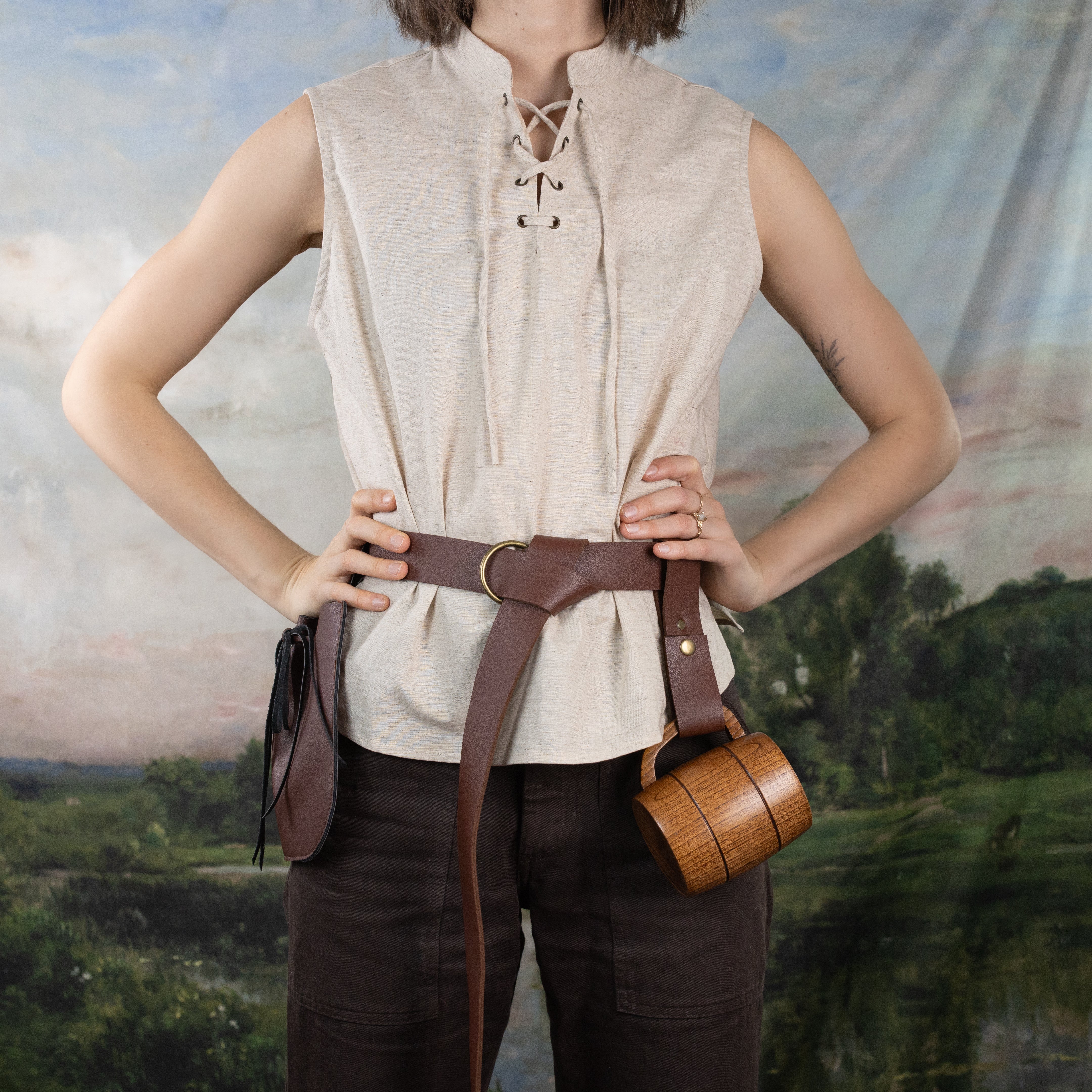 Linen Sleeveless Pirate Tank - Image 14