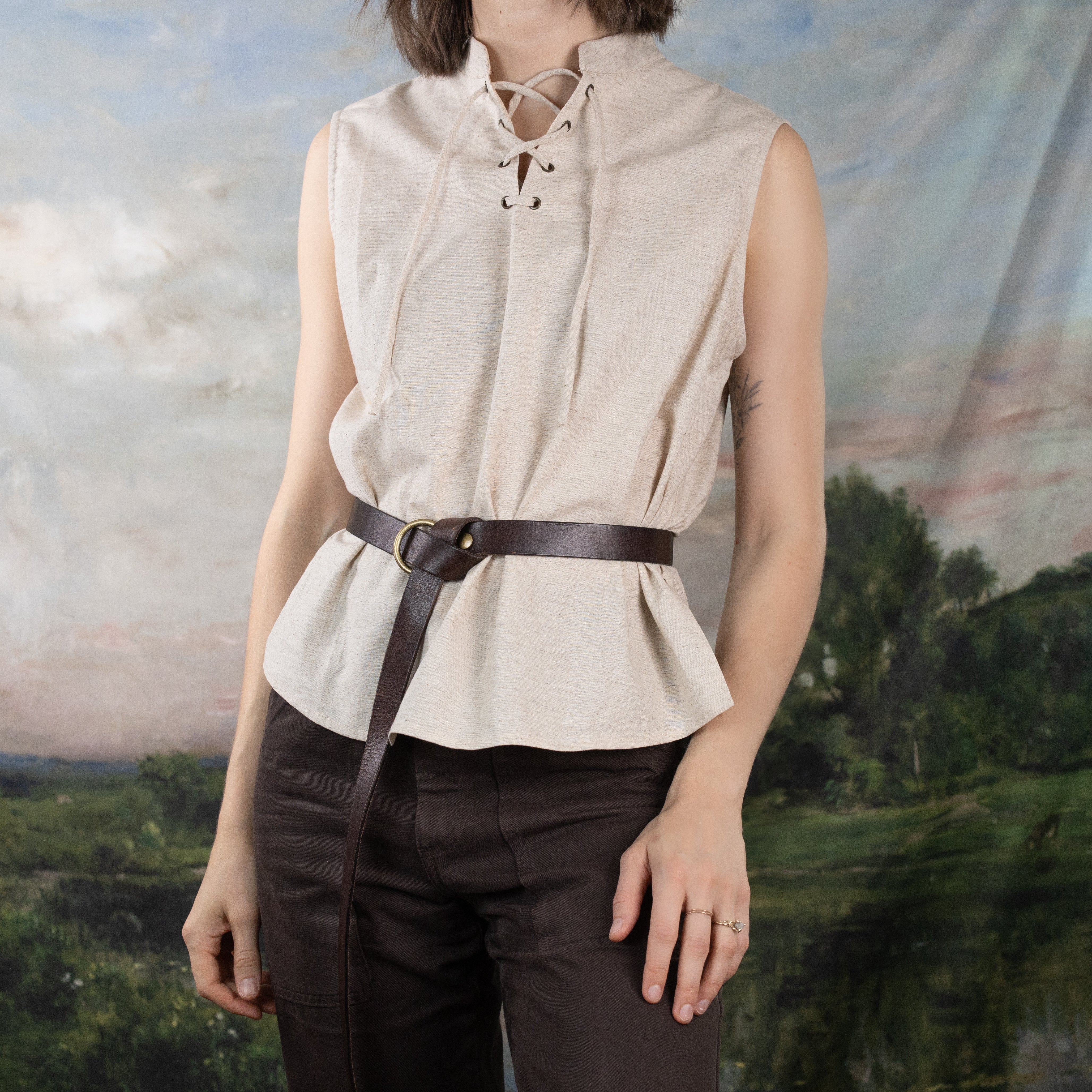 Linen Sleeveless Pirate Tank - Image 15