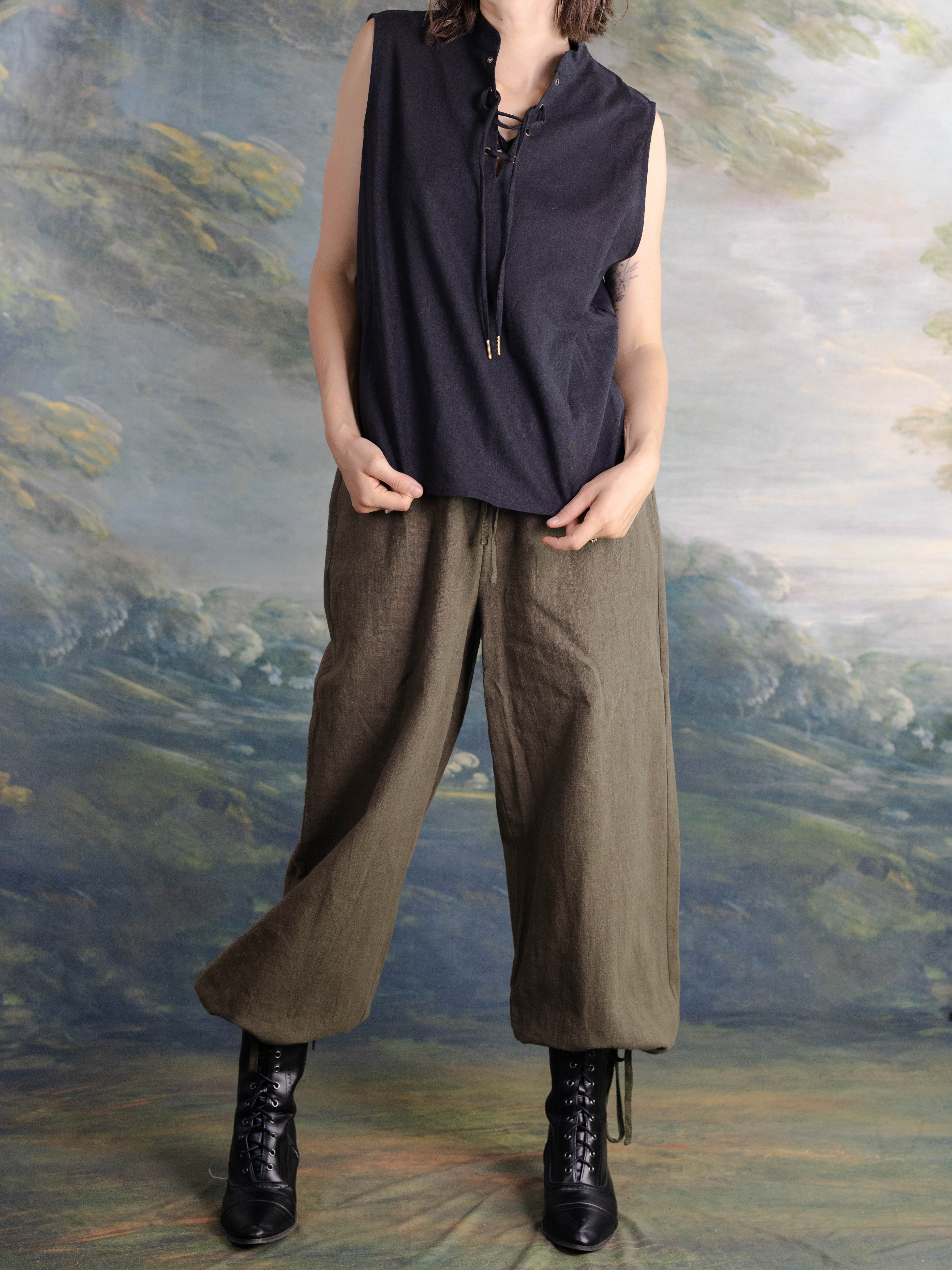 Linen Sleeveless Pirate Tank - Image 18