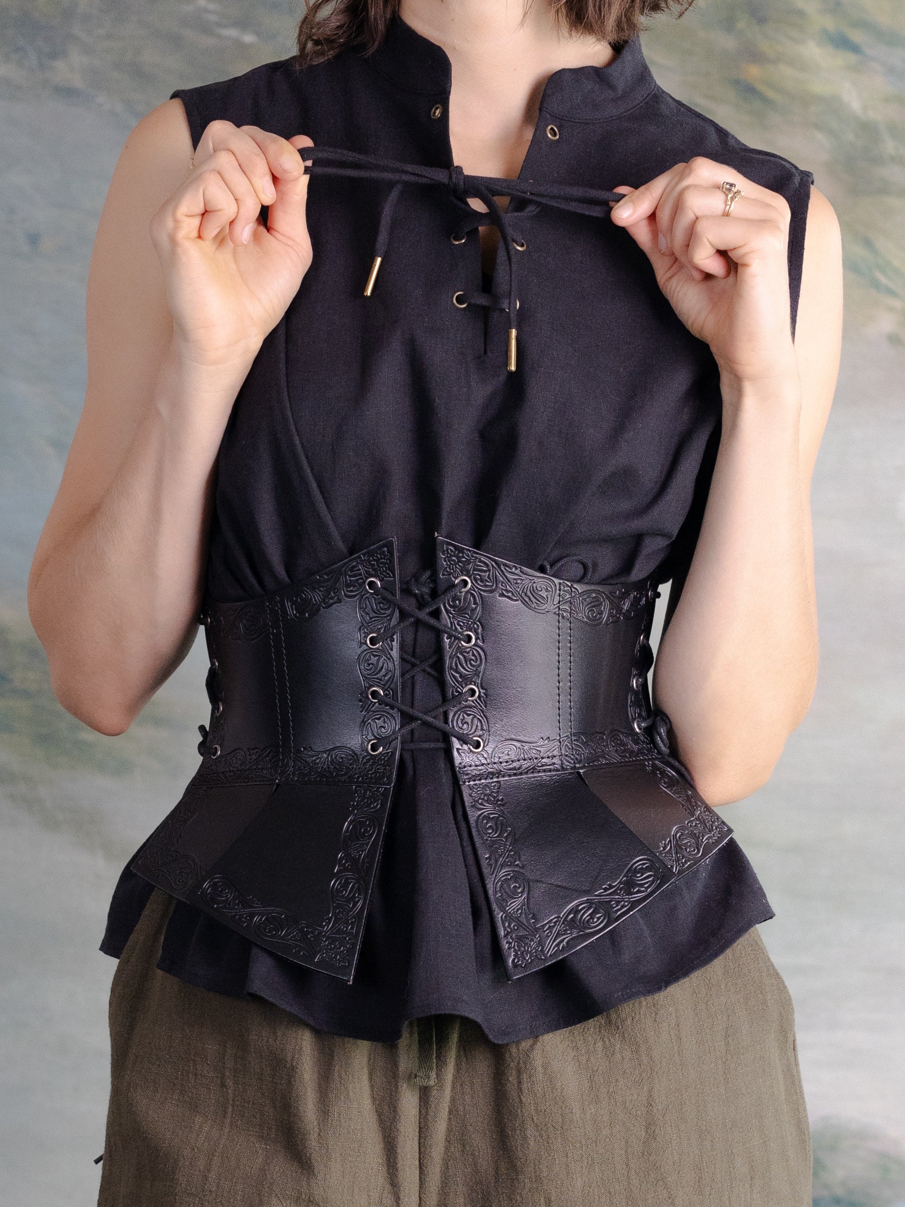 Linen Sleeveless Pirate Tank - Image 22
