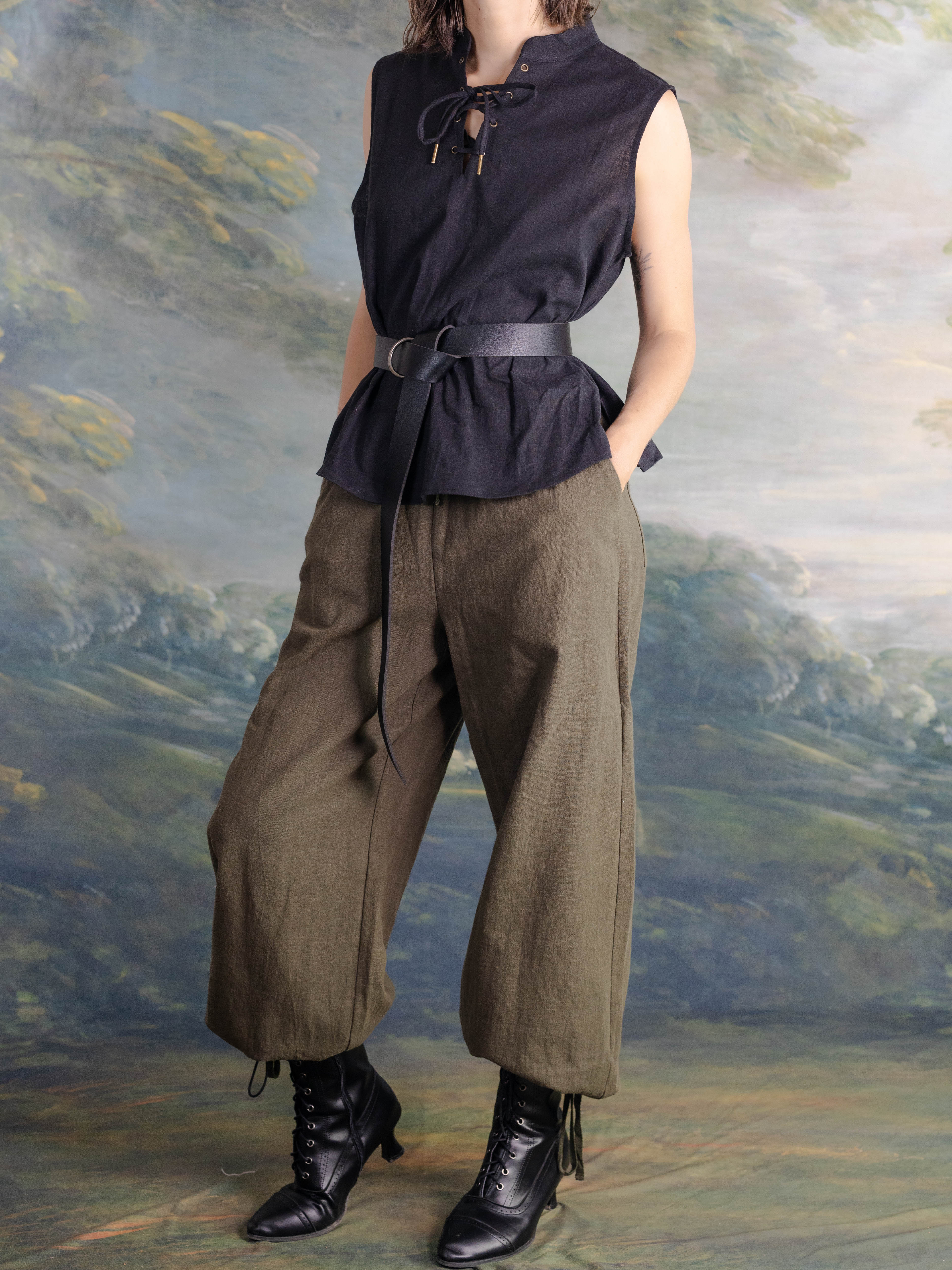 Linen Sleeveless Pirate Tank - Image 25