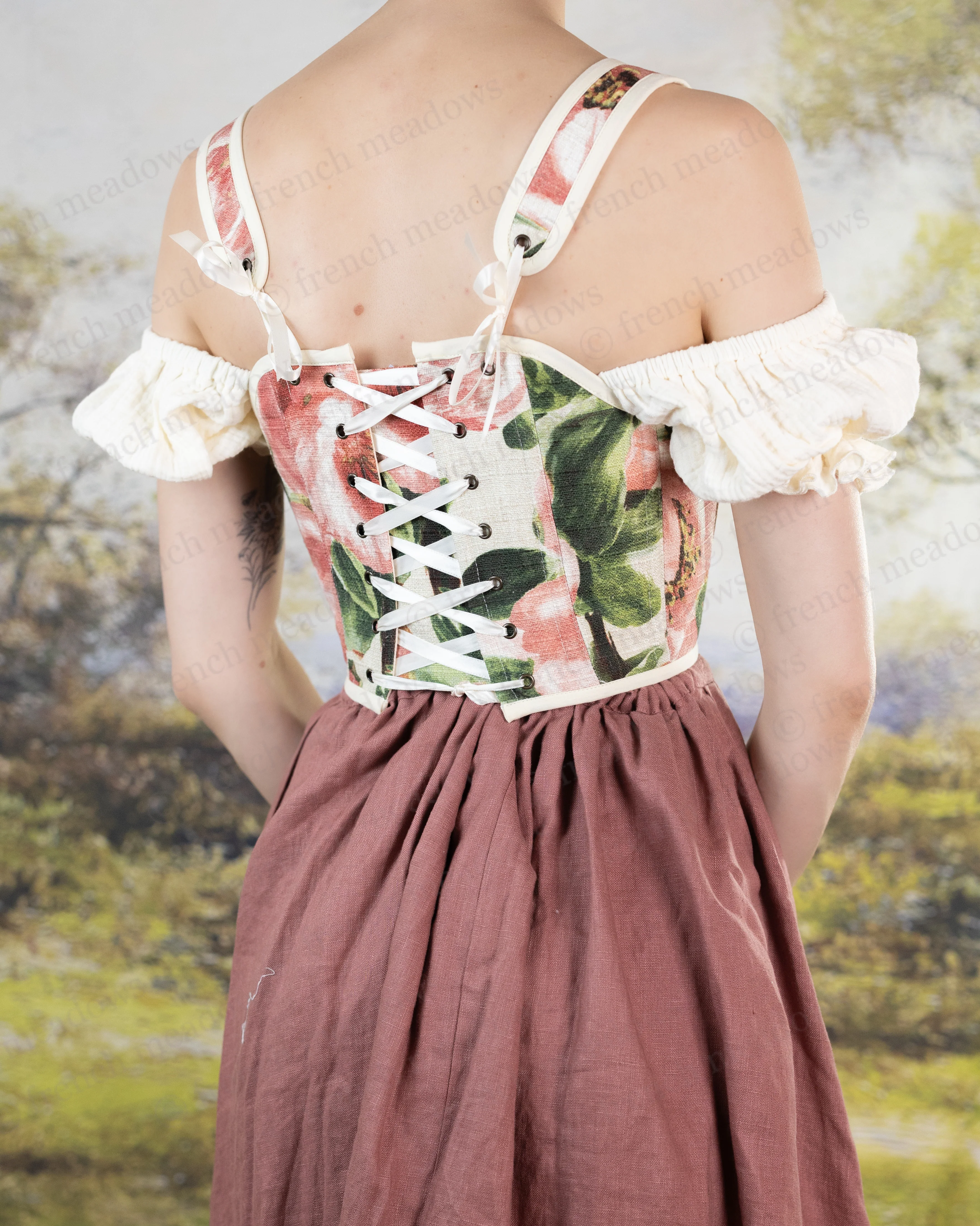 Pink Peony Floral Corset - Image 7
