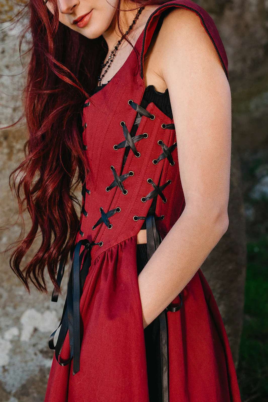 Red Vampire Slayer Corset Dress - Image 2