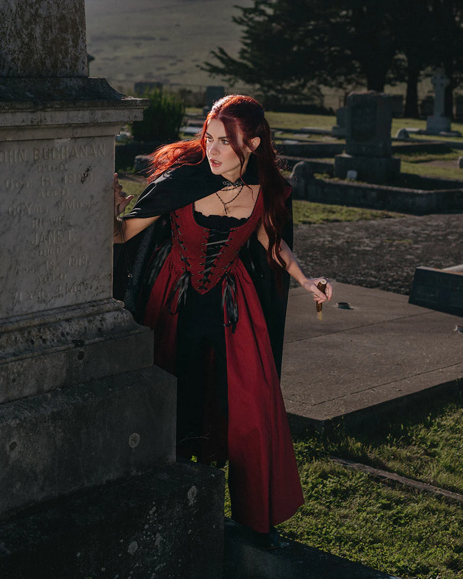 Red Vampire Slayer Corset Dress - Image 6