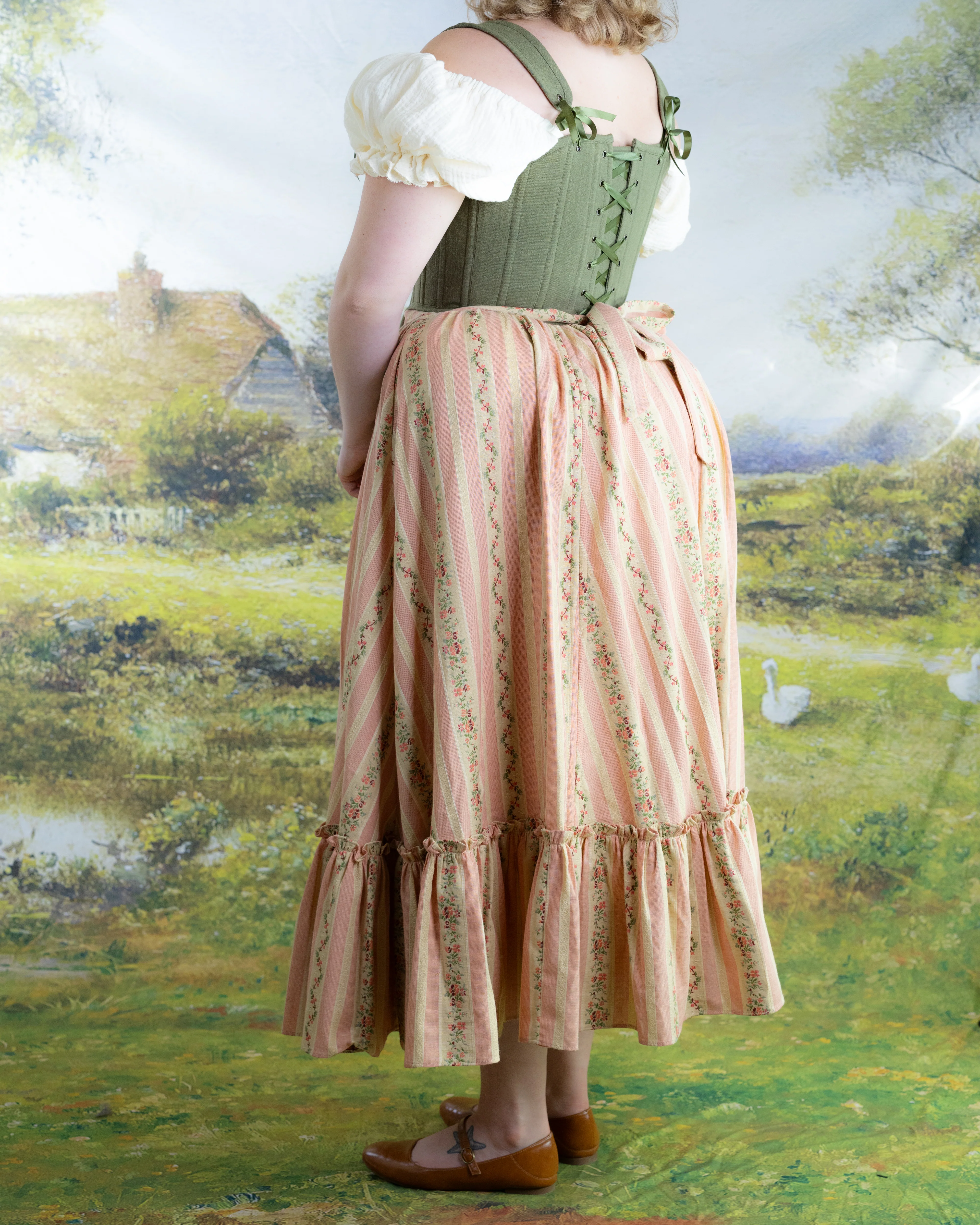 Sage Cotton Corset - Image 13