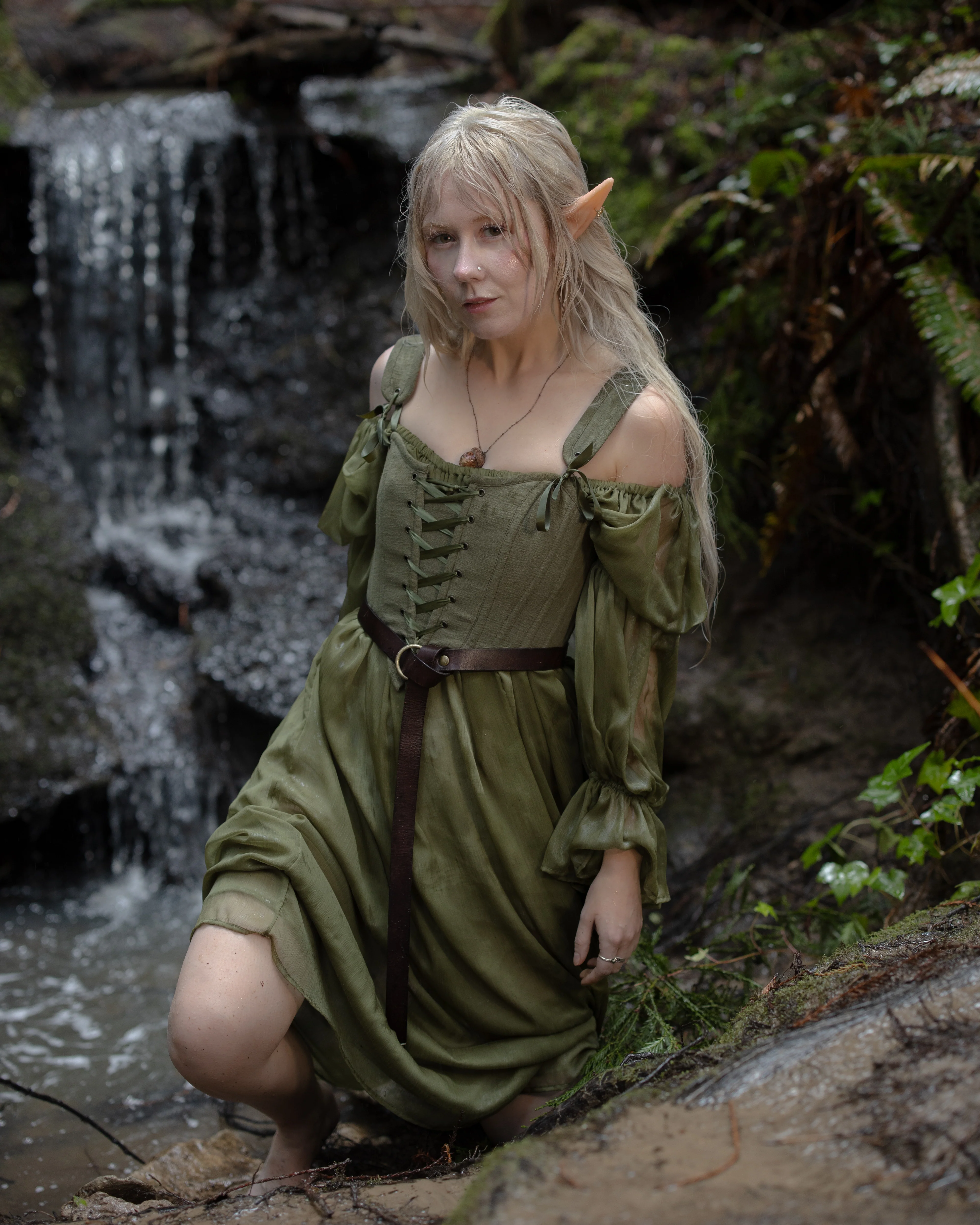 Sage Cotton Corset - Image 15