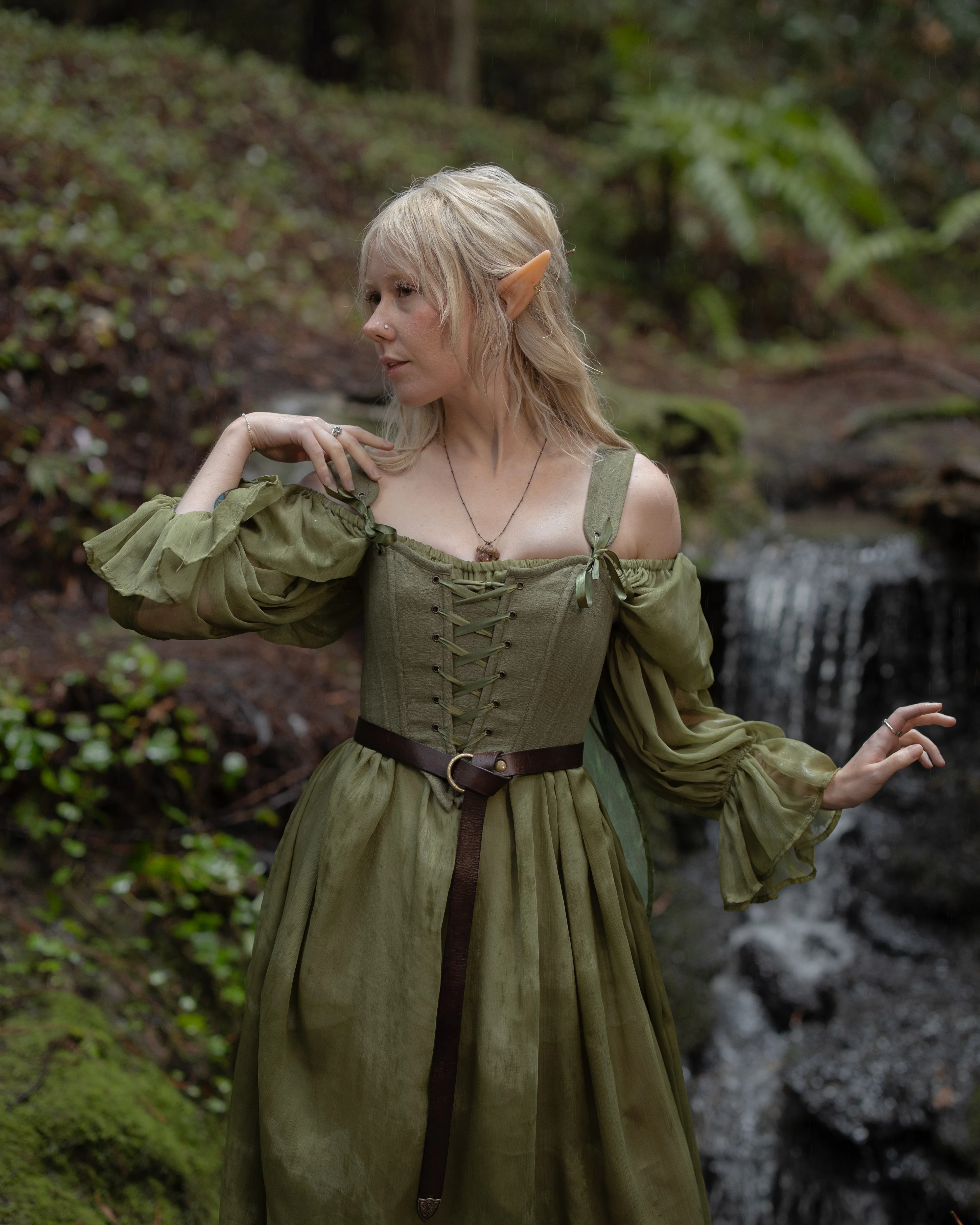 Sage Cotton Corset - Image 18