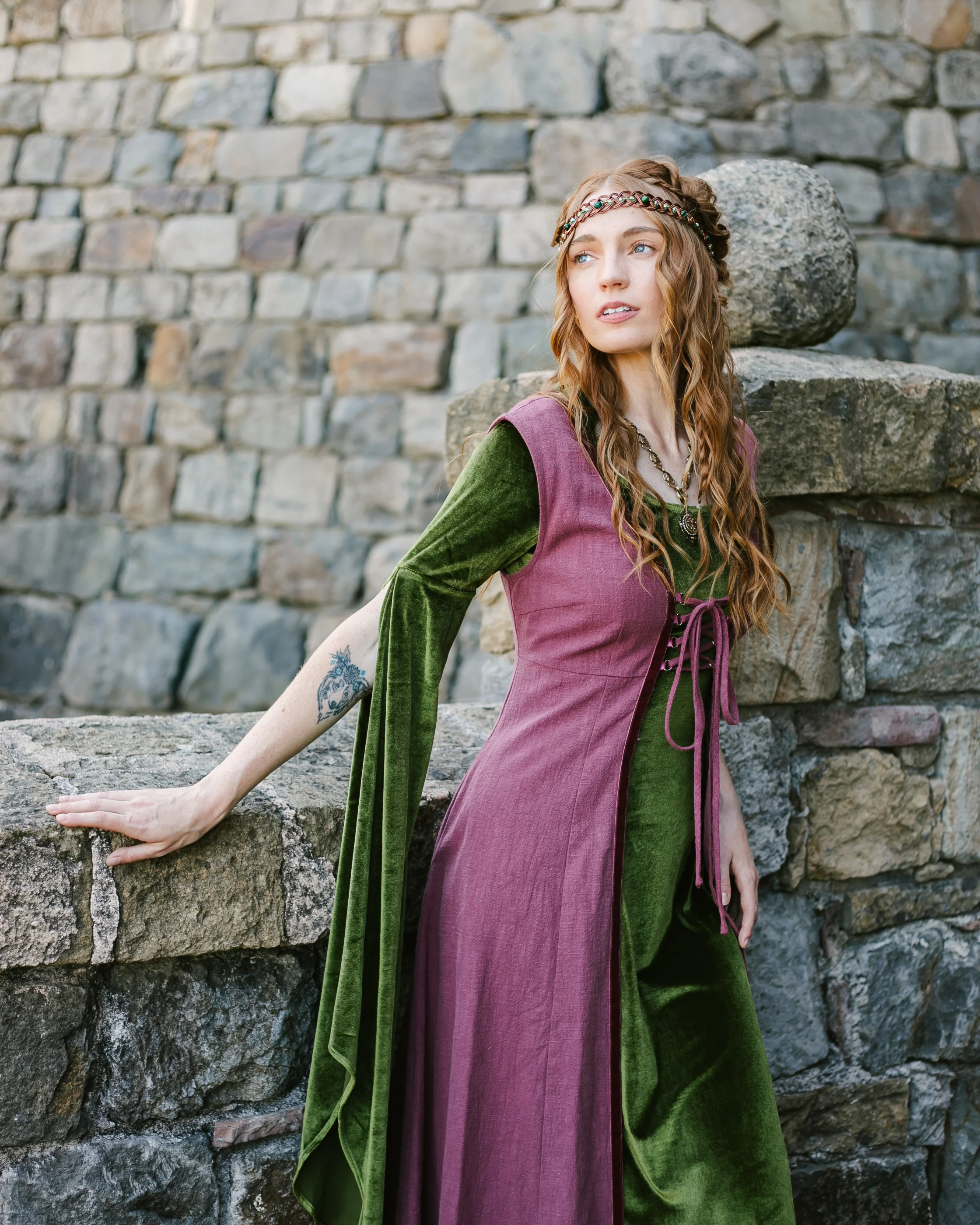 Stained Blackberry Kirtle Dress - Image 5
