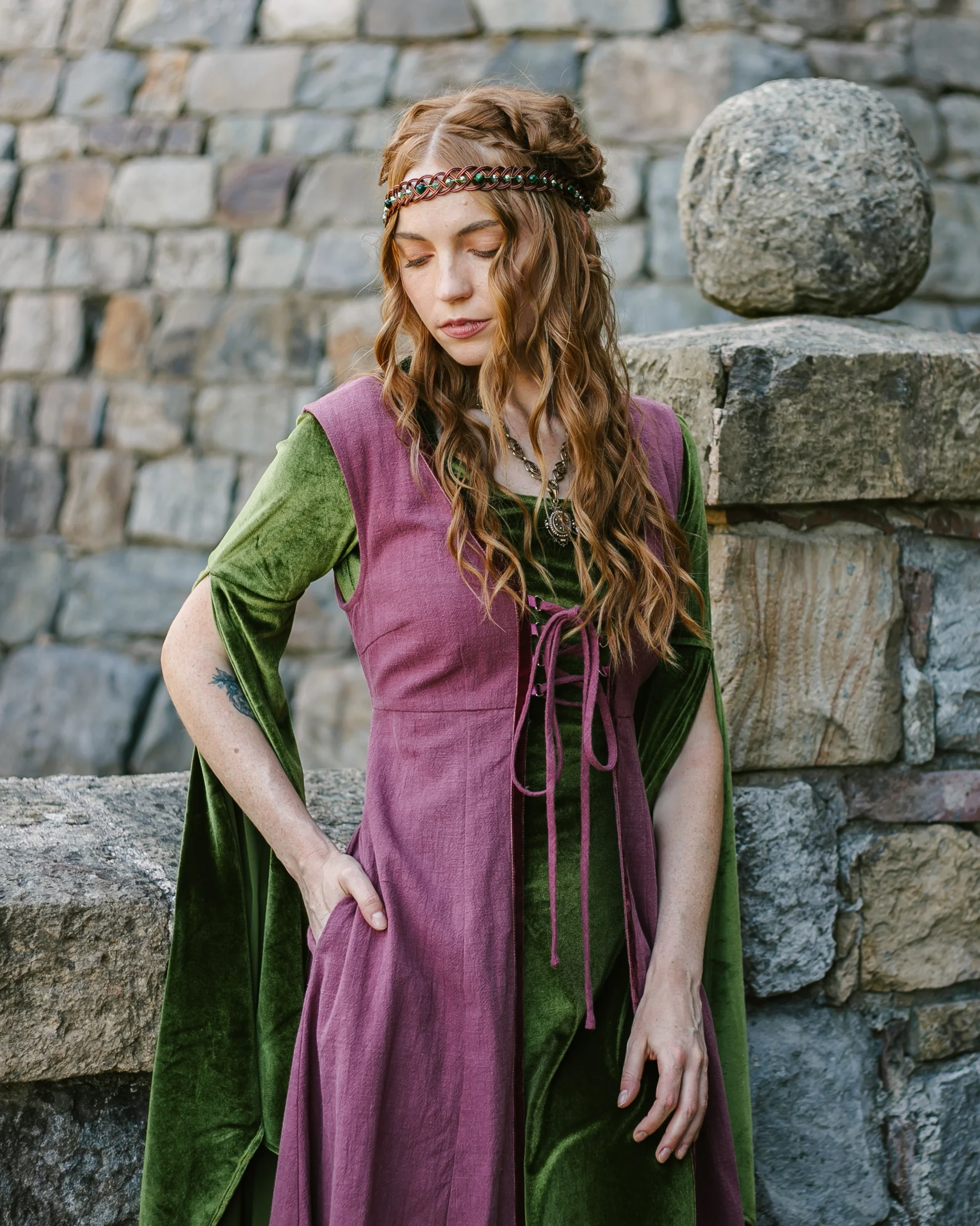 Stained Blackberry Kirtle Dress - Image 9